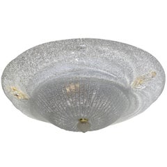 Large Italian Murano Glass Flush Mounted Light Fixture