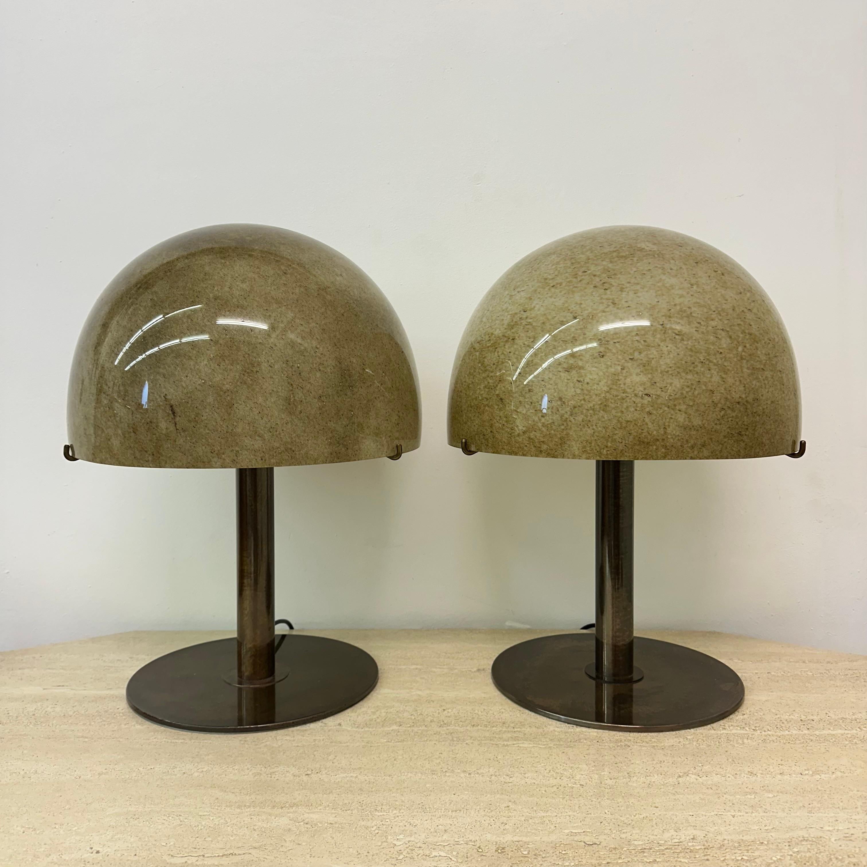 Grande lampe de table à champignon en verre de Murano et laiton par Barovier&Toso , 1960s en vente 9