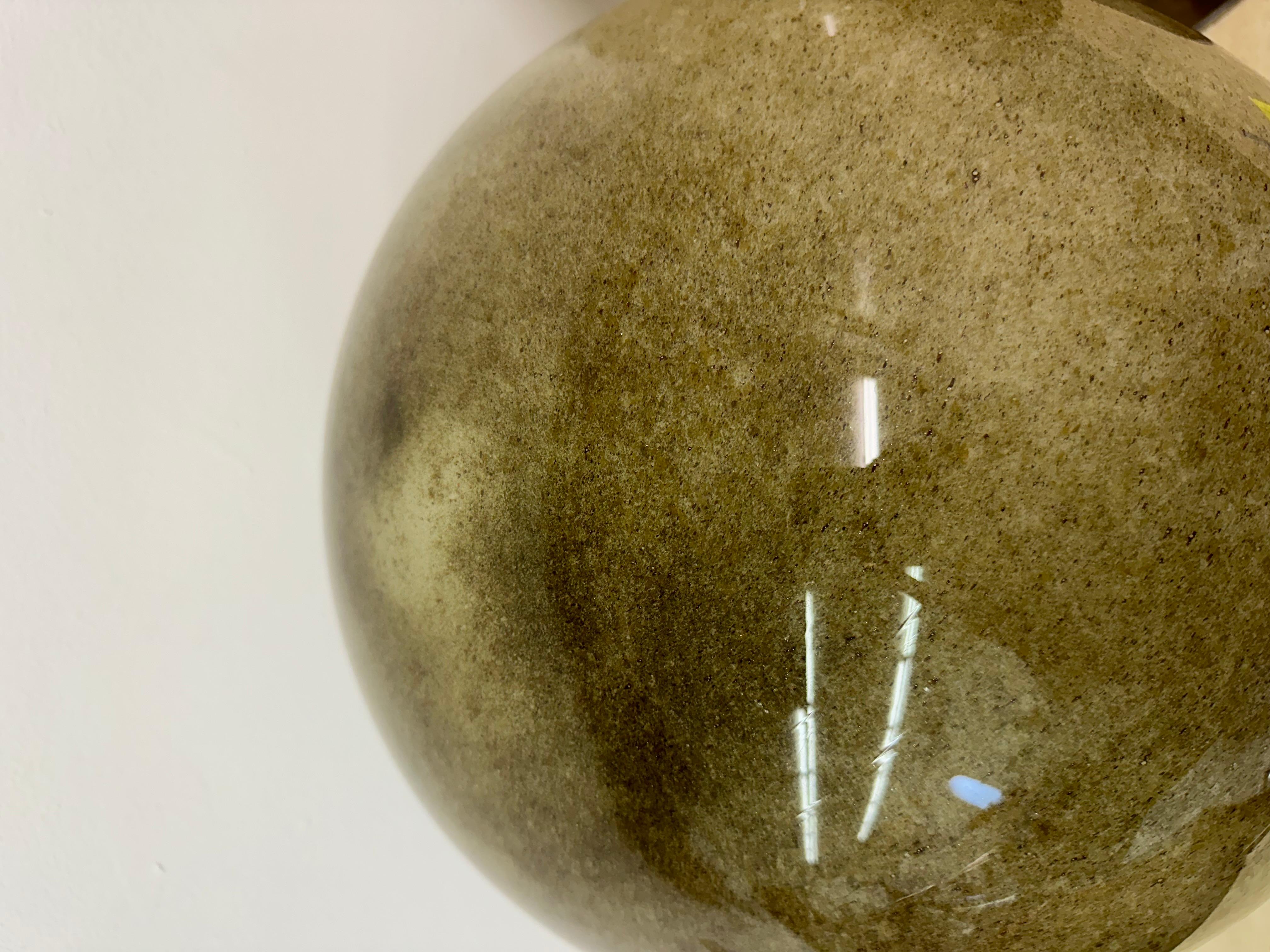 Grande lampe de table à champignon en verre de Murano et laiton par Barovier&Toso , 1960s en vente 12
