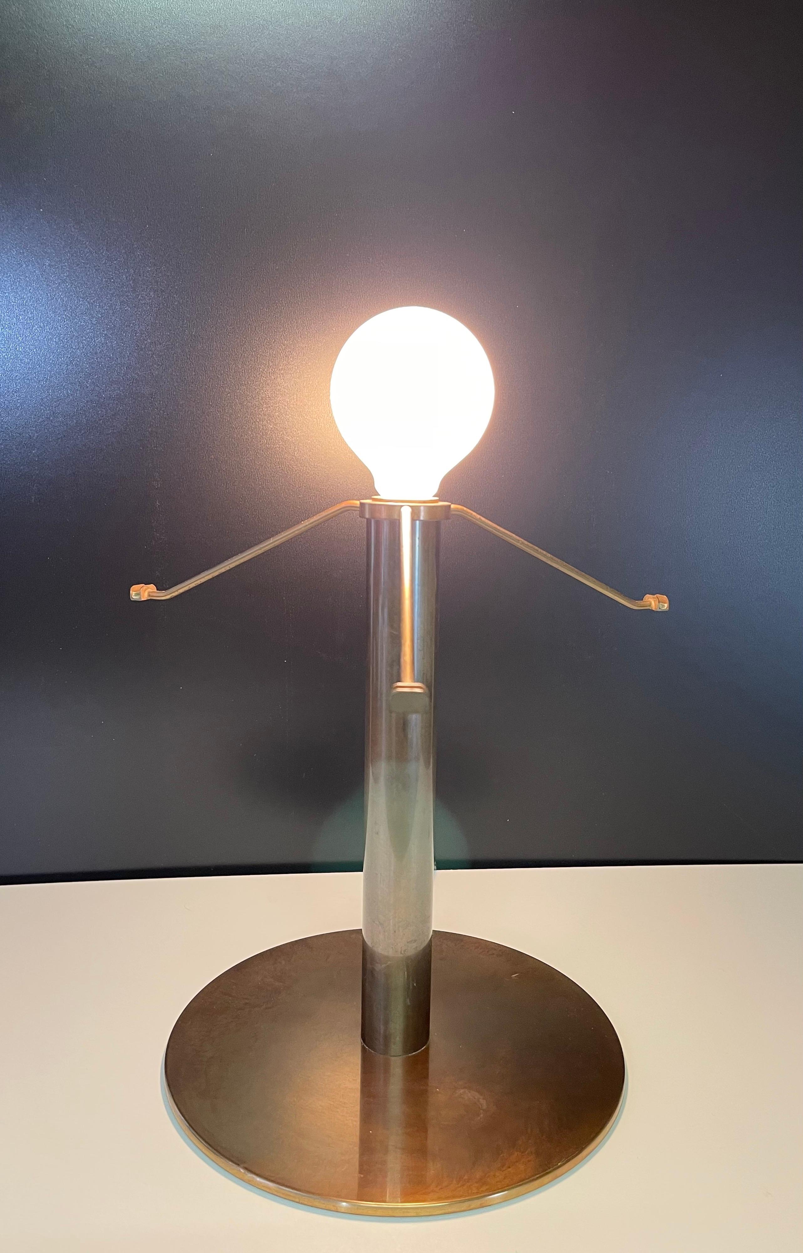 Large Murano Glas and Brass Mushroom Table Lamp by Barovier & Toso, ca. 1960s For Sale 3