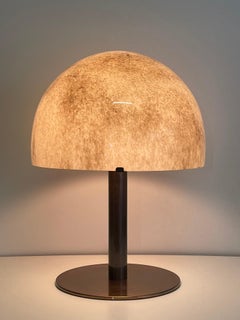 Large Murano Glas and Brass Mushroom Table Lamp by Barovier & Toso, ca. 1960s