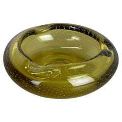 Large Murano Glass 1.7kg Bullicante Bubble Bowl Element Shell, Italy, 1970s
