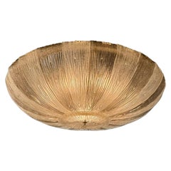 Large Murano Glass 2-Tone Disc Flush Mount Chandelier
