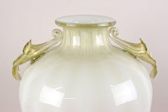 Large Murano Glass Amphora Vase by Gabbiani Venezia, Gold Infused, Italy 2000