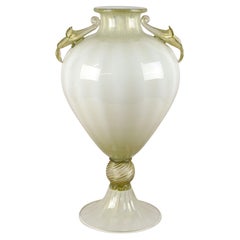 Große Amphora-Vase aus Murano-Glas von Gabbiani Venezia, mit Gold durchsetzt, Italien 2000