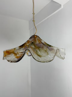 Large Murano glass and brass "La Murrina" Chandelier, 1970s