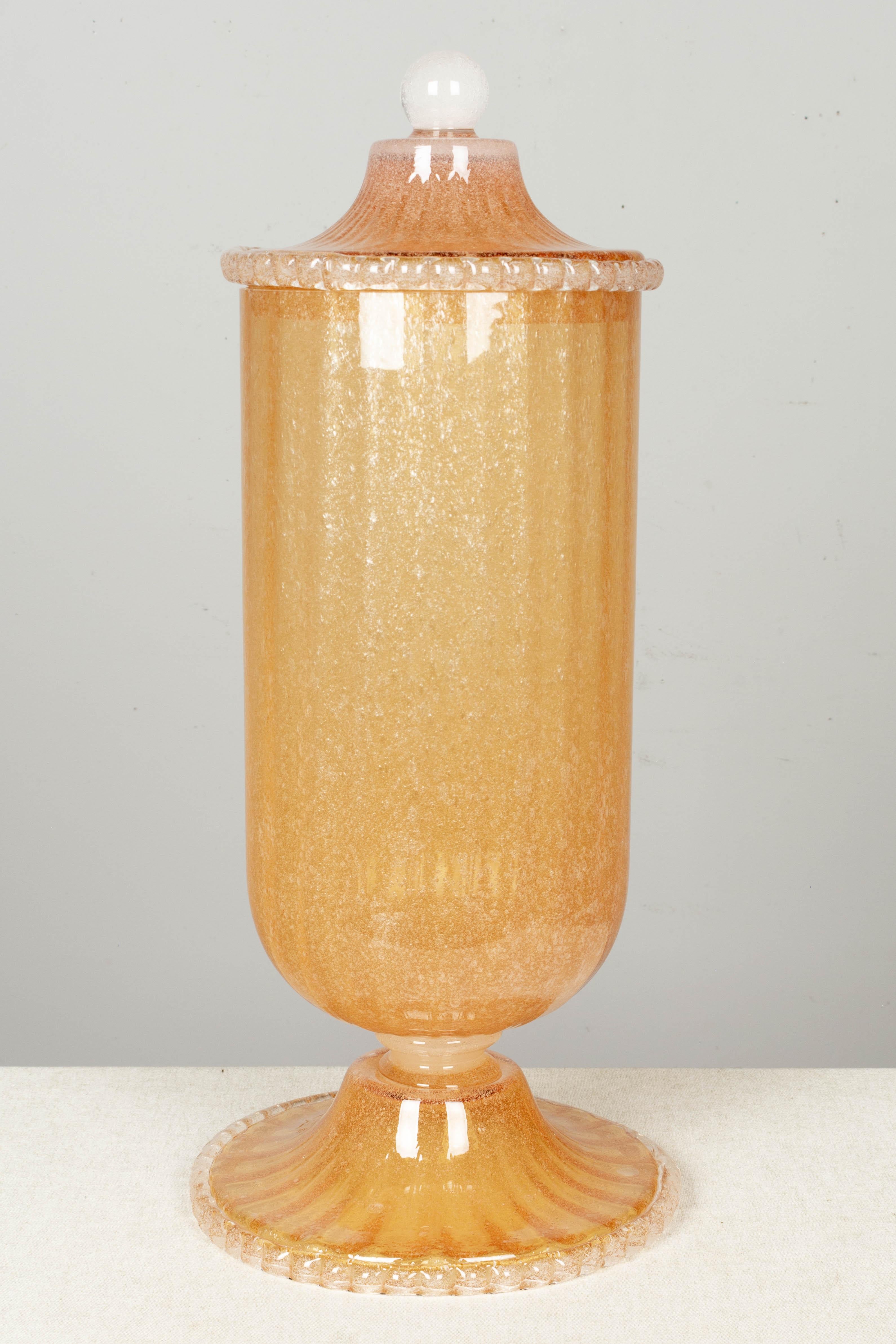 Murano Glass Large Apothecary Jar In Good Condition For Sale In Winter Park, FL