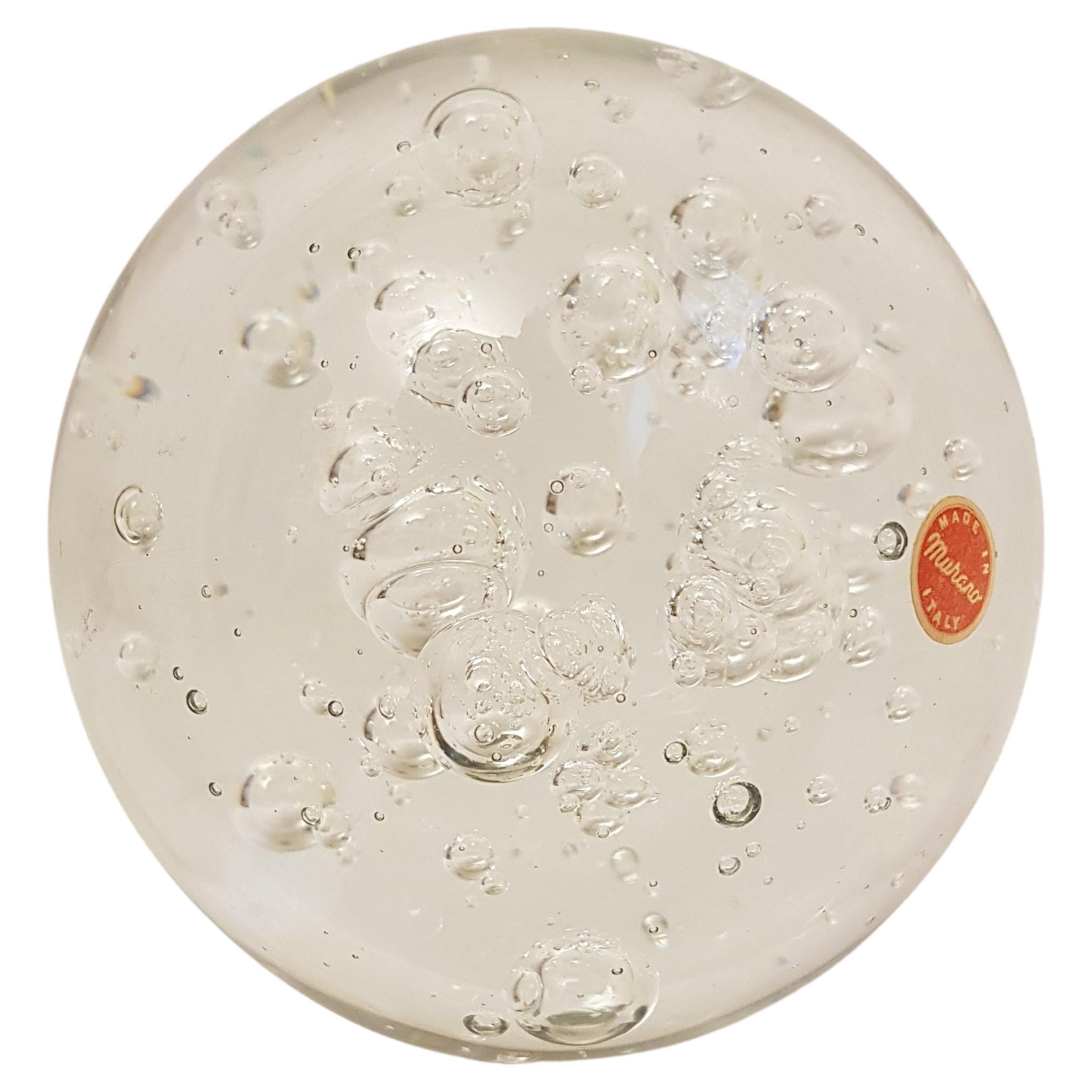 Large Glass Bubble Paperweight or Doorstop at 1stDibs large glass