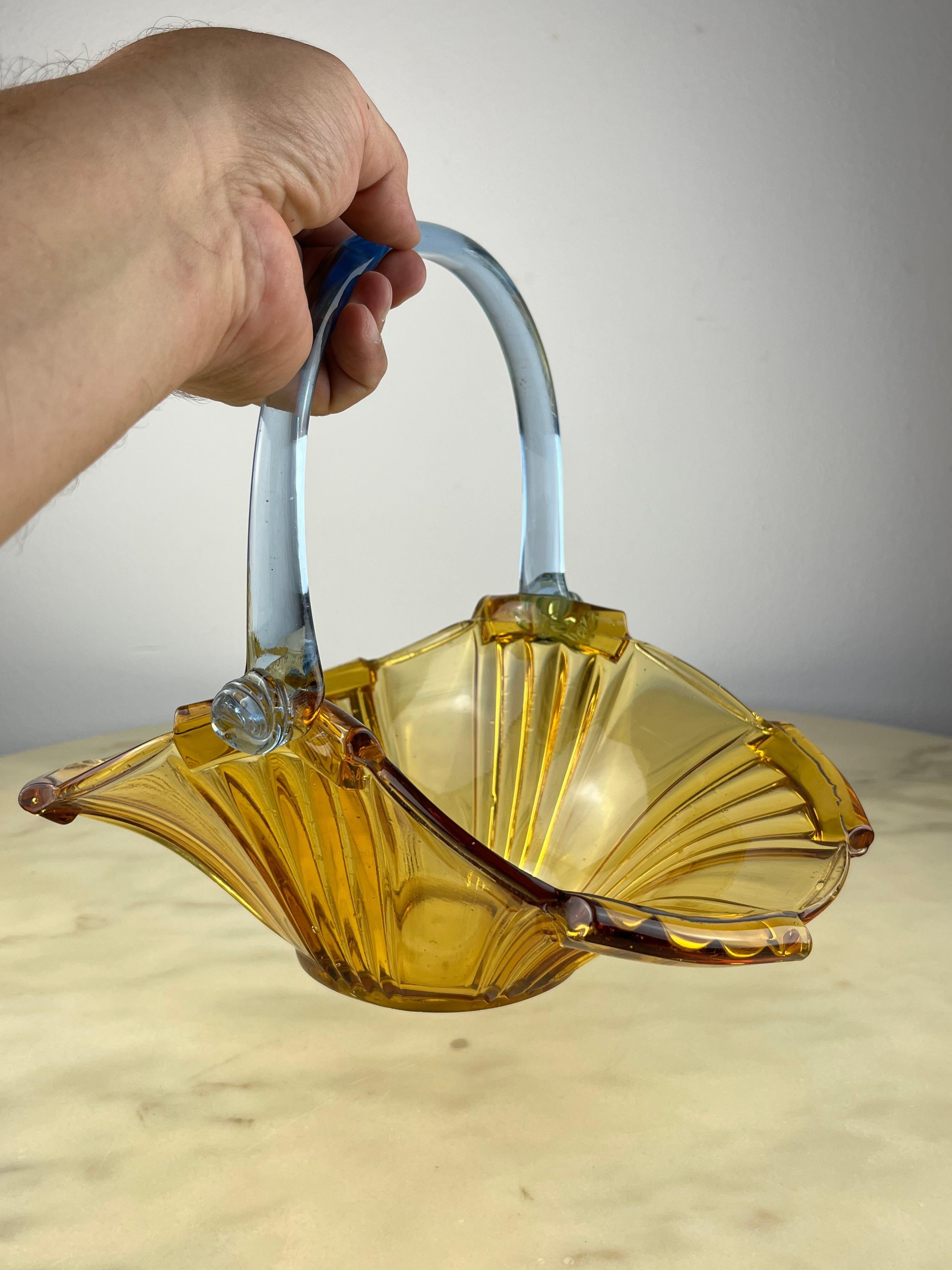 Large Murano Glass Basket, Italy, 1950s 1
