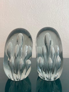 Large Murano Glass Bookends- A Pair