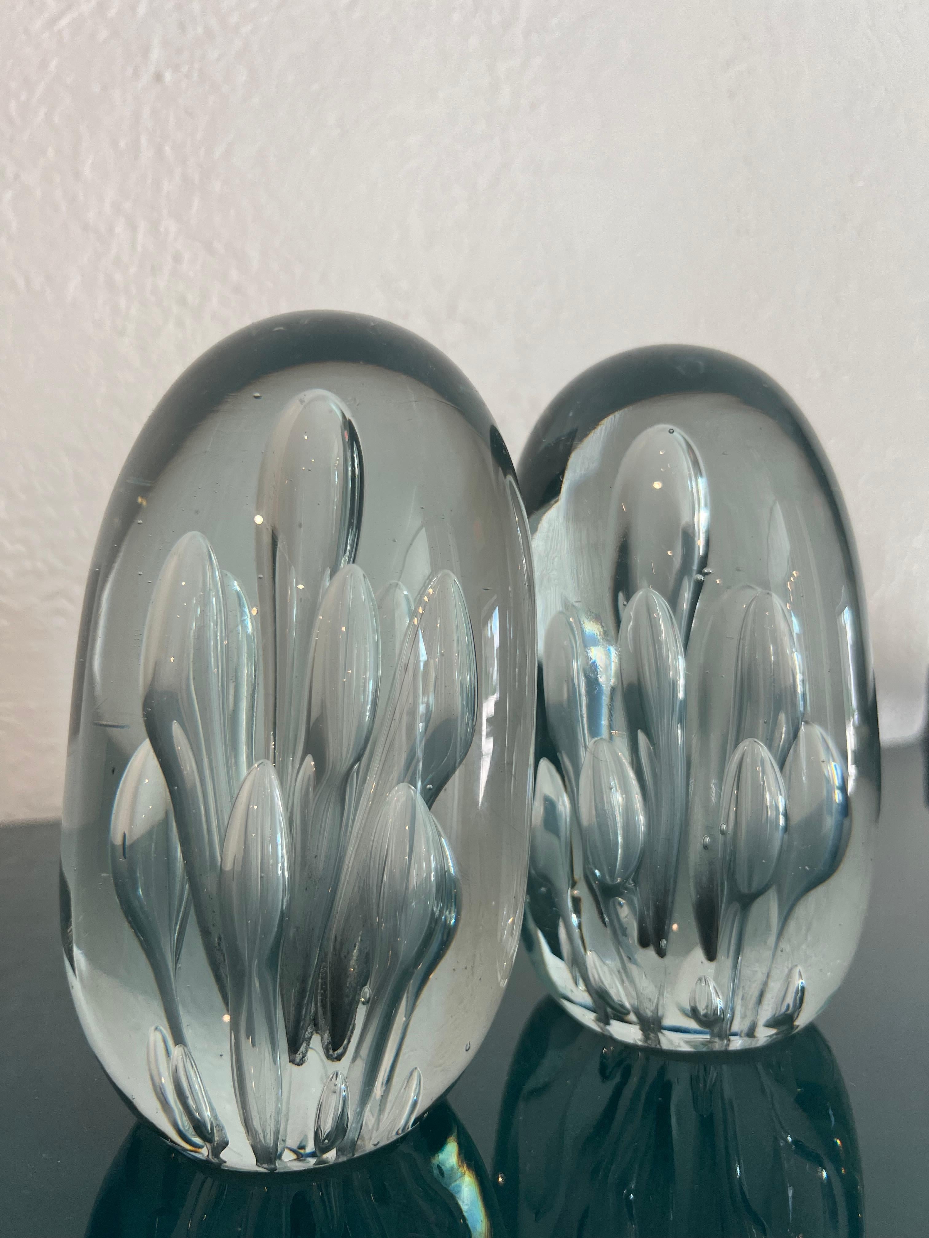 Mid-Century Modern Large Murano Glass Bookends- A Pair For Sale