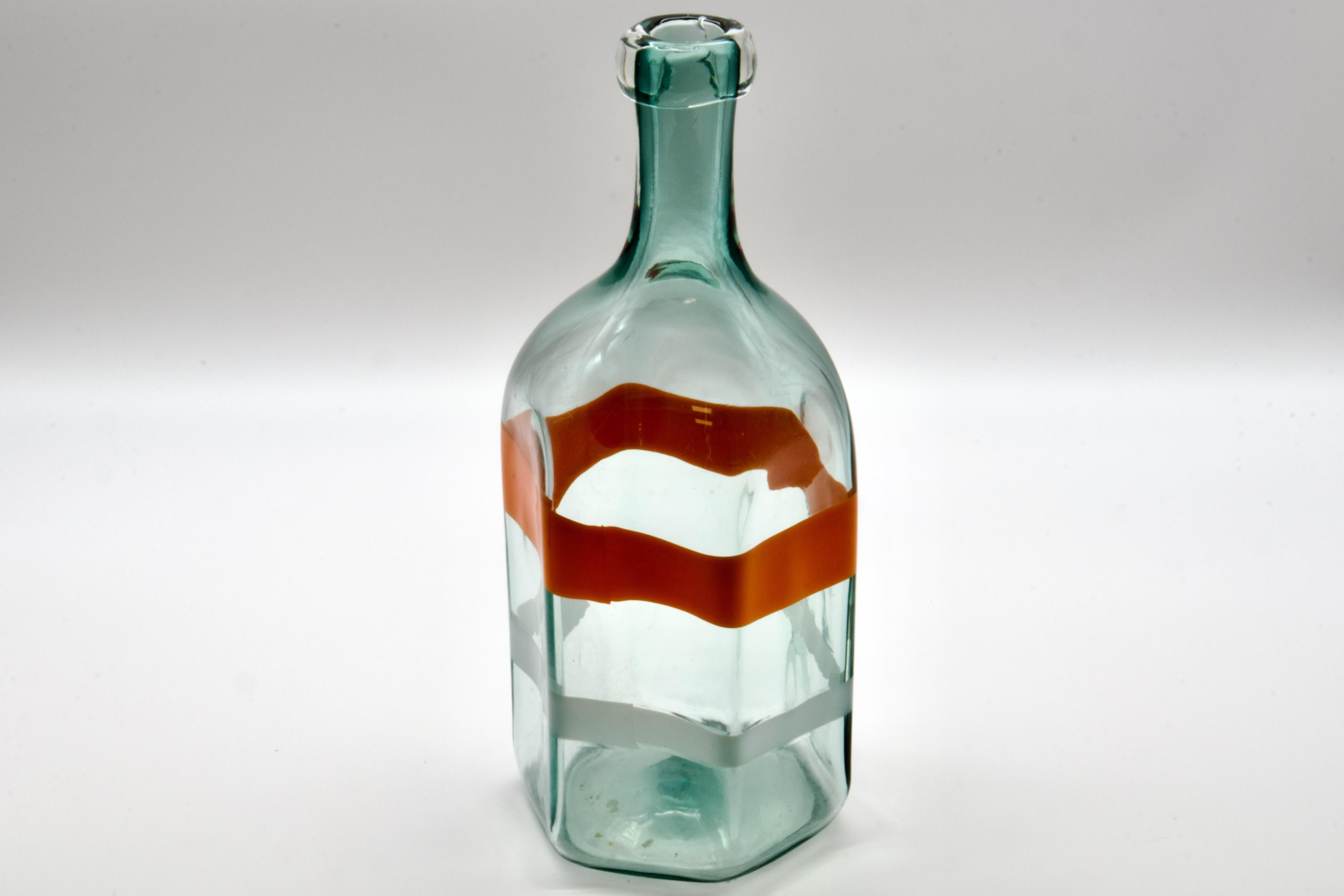 Postmoderne Grande bouteille ou vase en verre de Murano par La Murrina, Italie en vente