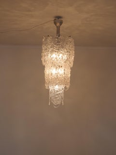 Large Murano glass Carlo Nason for Mazzega chandelier