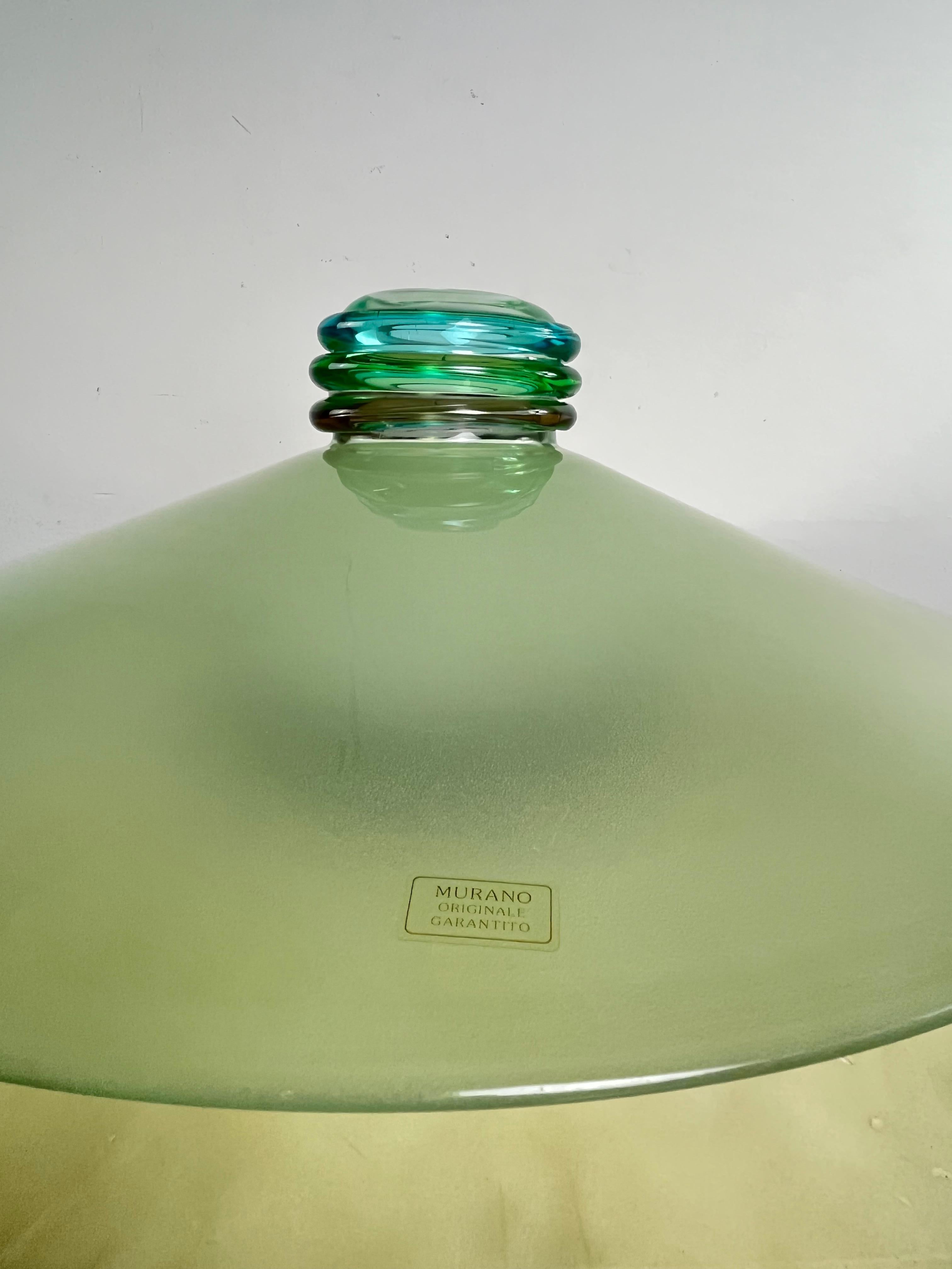 Grande lampada da soffitto in vetro di Murano  1980s in vendita 4