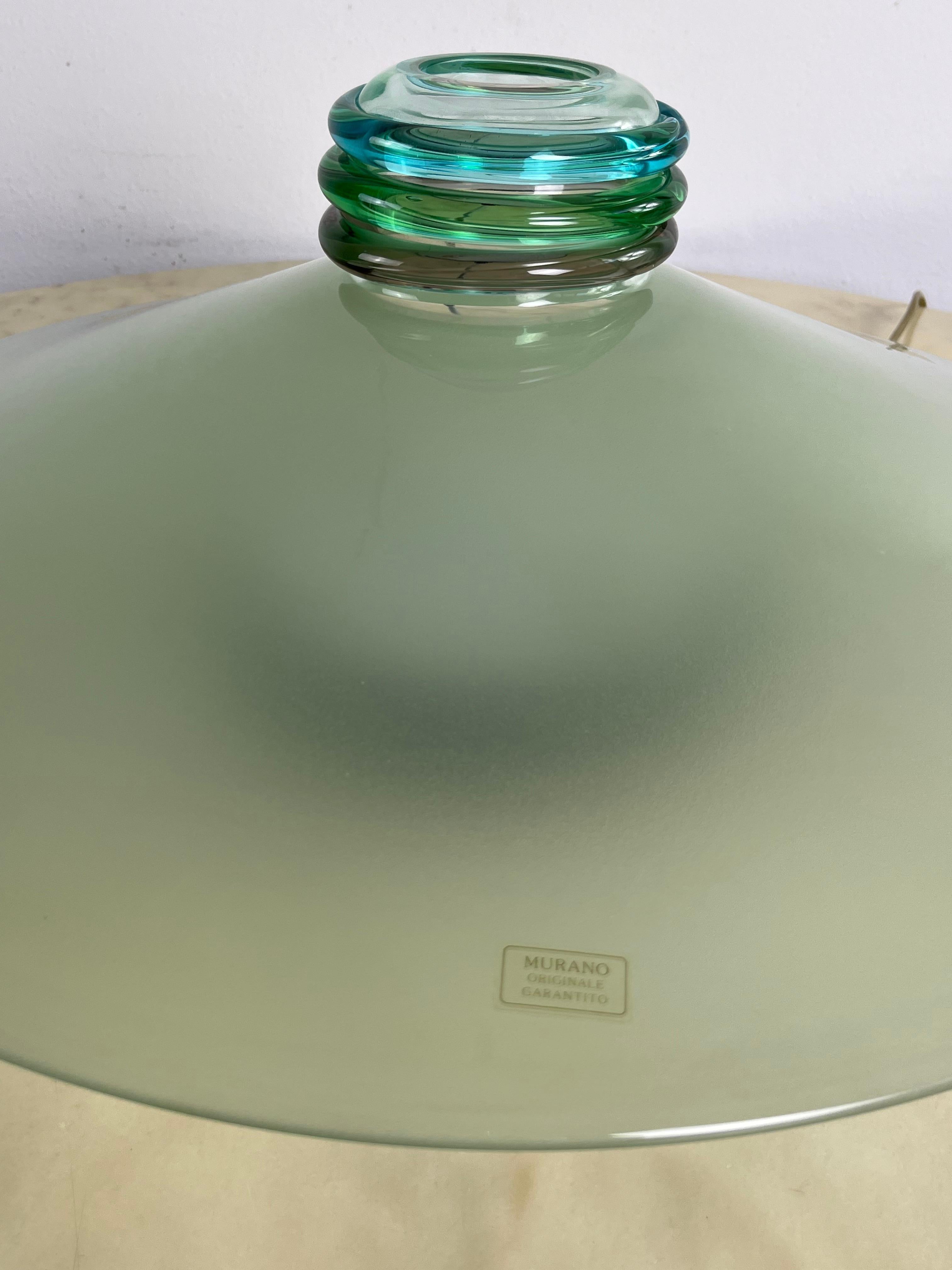 Grande lampada da soffitto in vetro di Murano  1980s in vendita 6