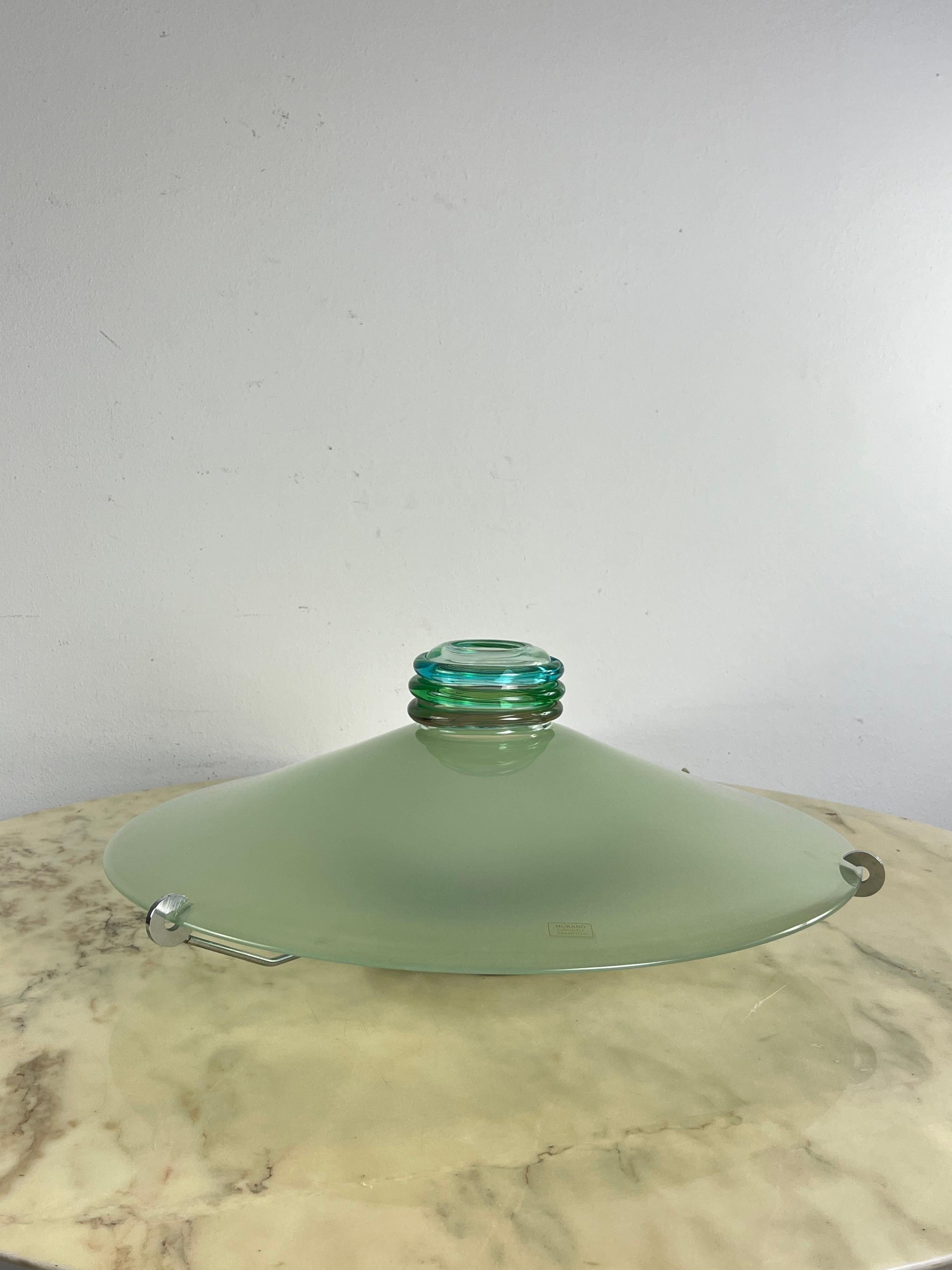 Italiano Grande lampada da soffitto in vetro di Murano  1980s in vendita