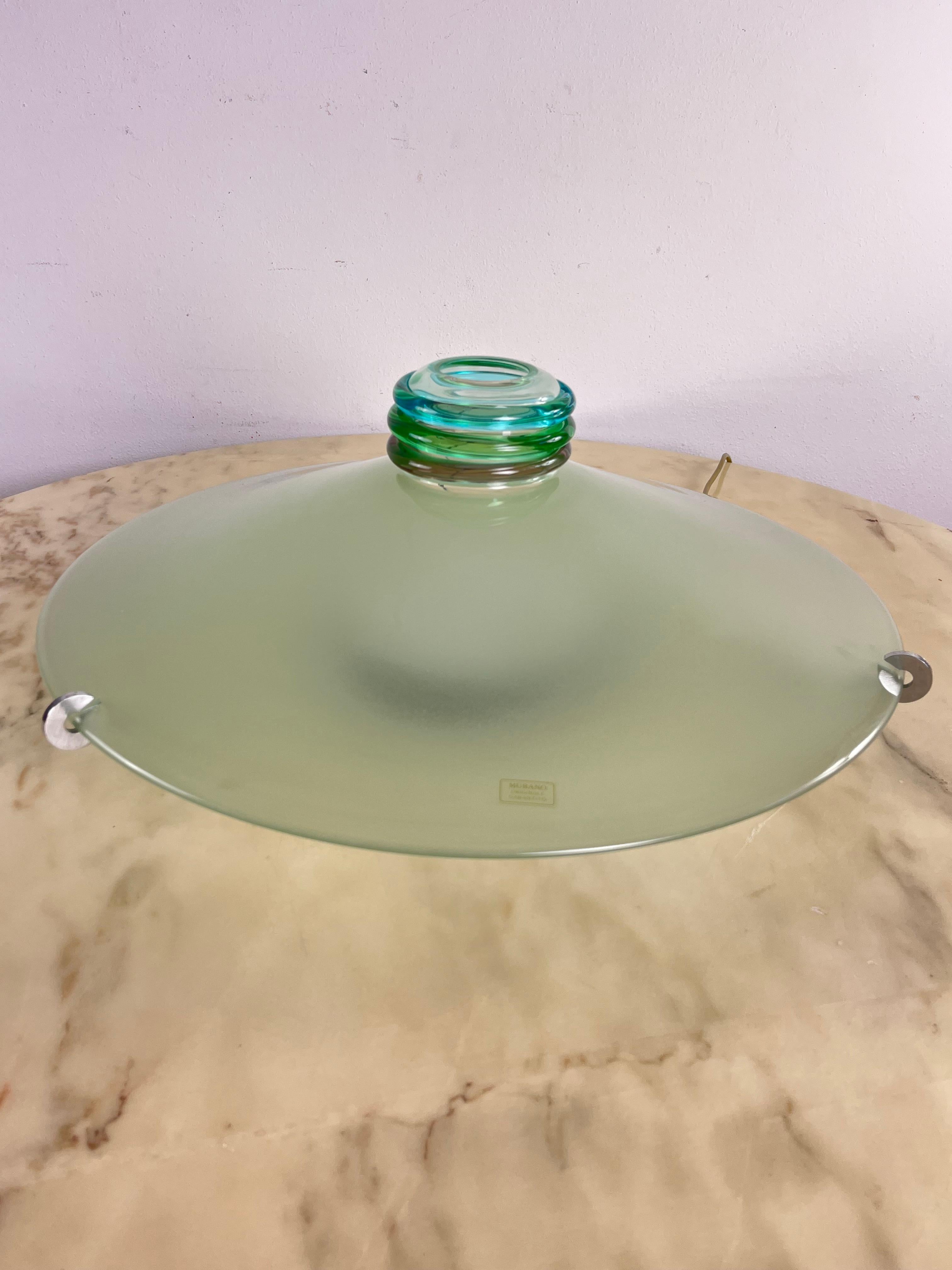 Grande lampada da soffitto in vetro di Murano  1980s In condizioni buone in vendita a Palermo, IT