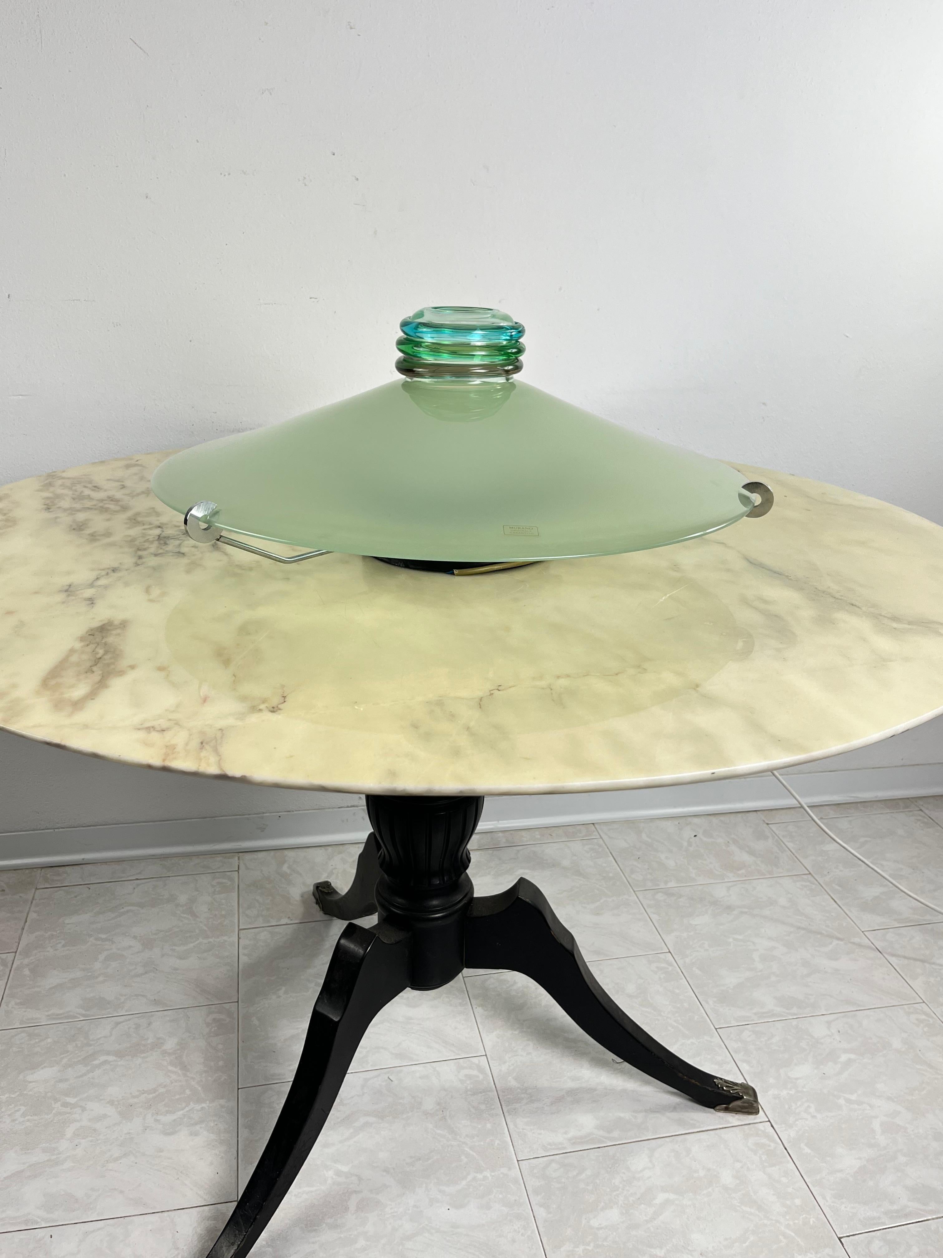Fine XX secolo Grande lampada da soffitto in vetro di Murano  1980s in vendita