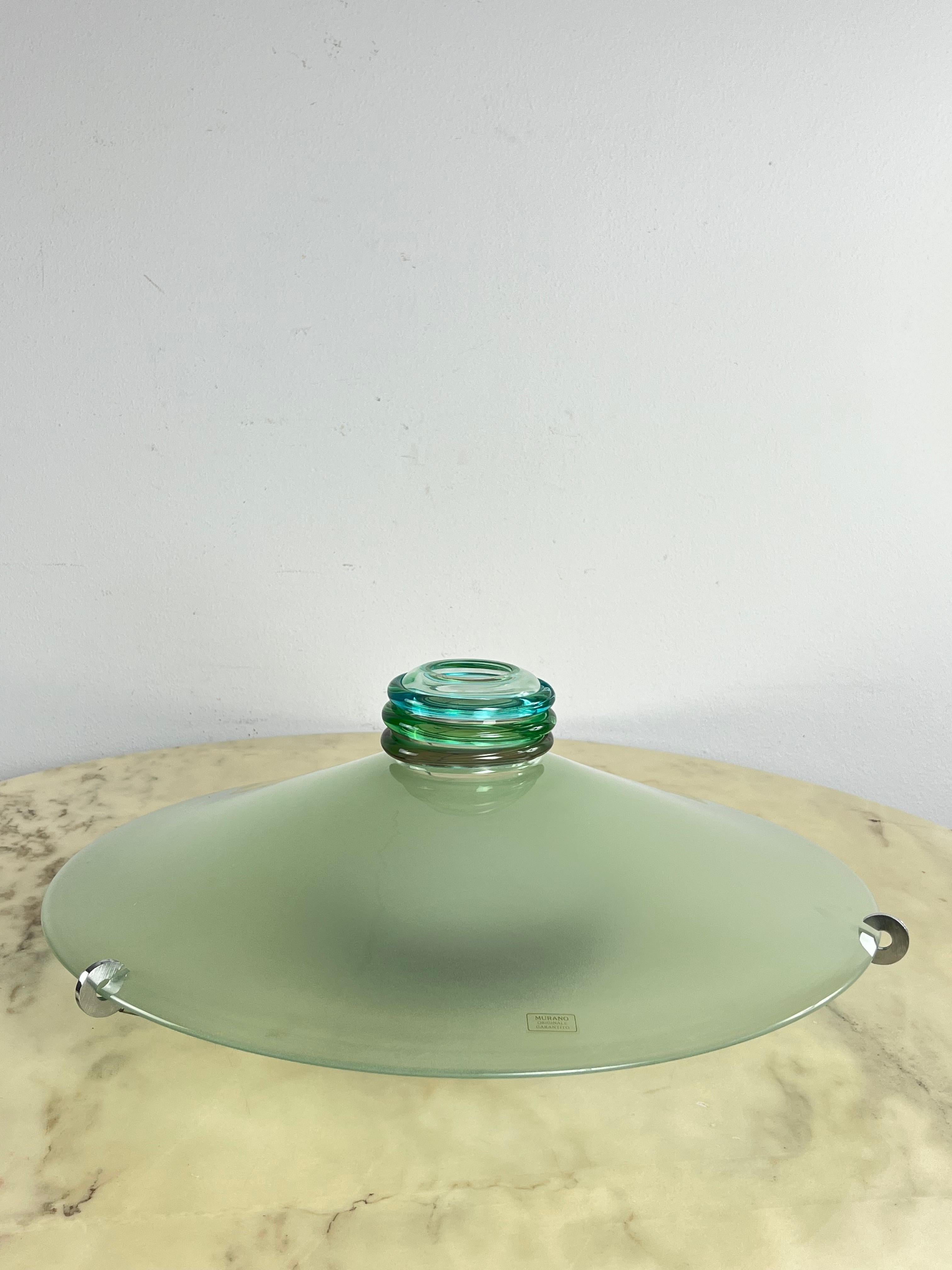 Grande lampada da soffitto in vetro di Murano  1980s in vendita 1