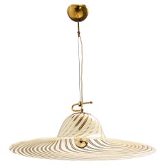 Large Murano Glass Ceiling Light Ascribable to Lino Tagliapietra, Italy, 1980s