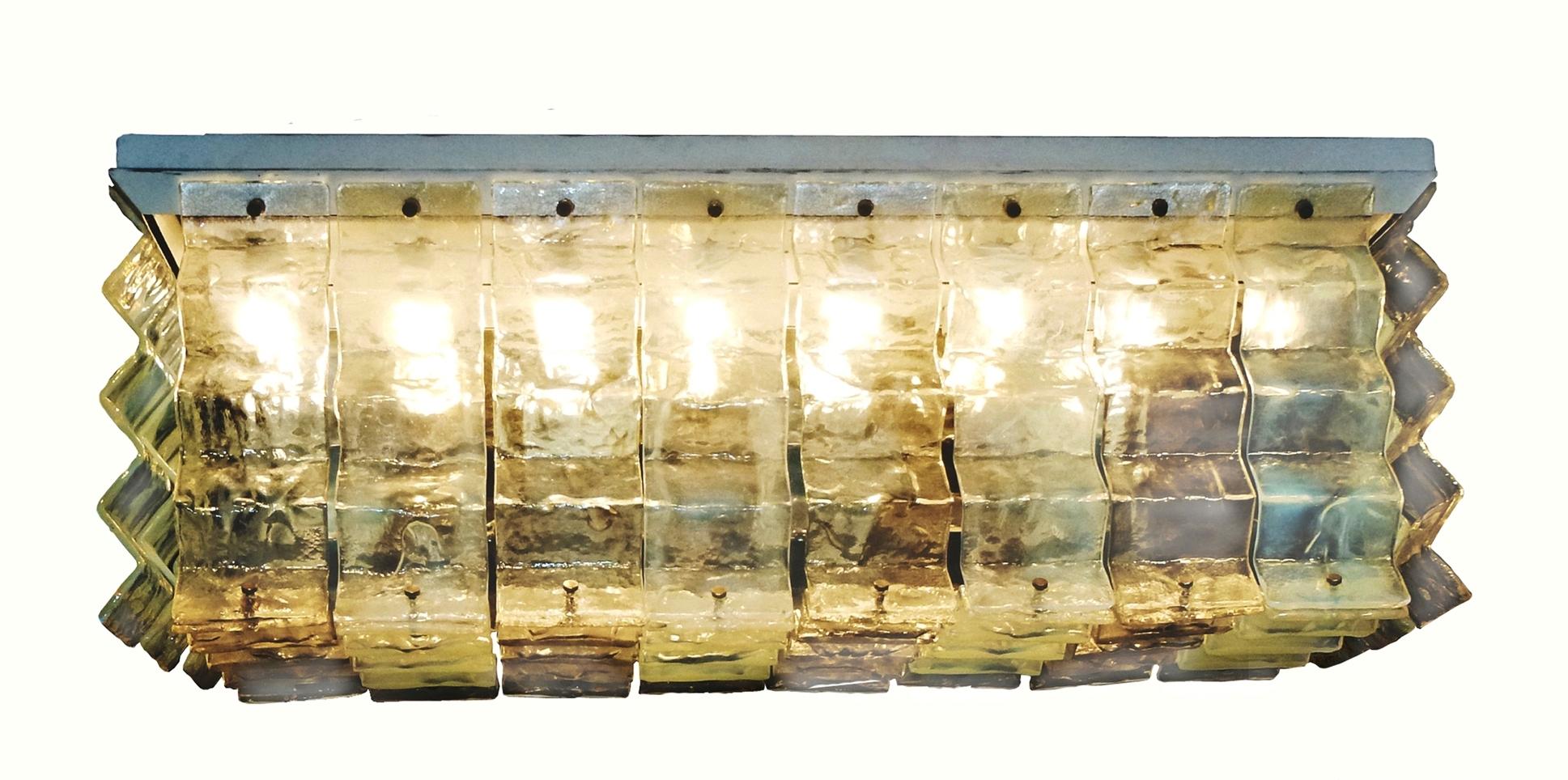 Large Murano Glass Ceiling Lights by Carlo Nason for Mazzega, 1970s 8