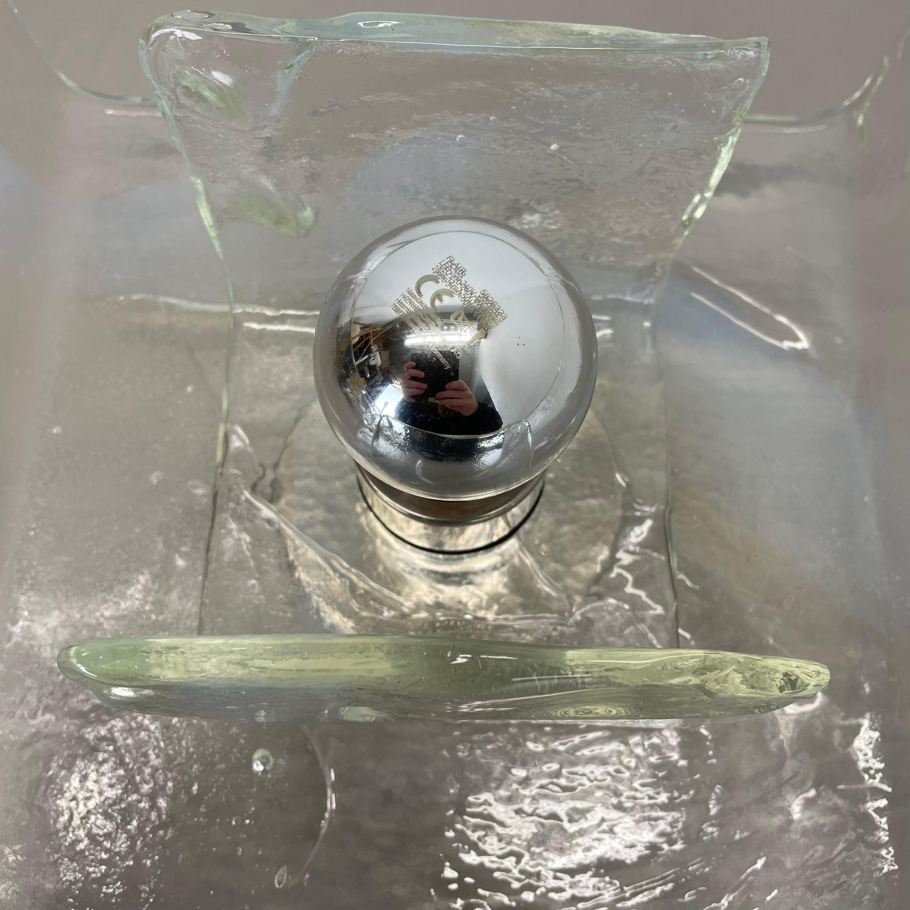 Grande applique murale en verre de Murano par CARLO NASON pour KALMAR Lights, 1970 en vente 11