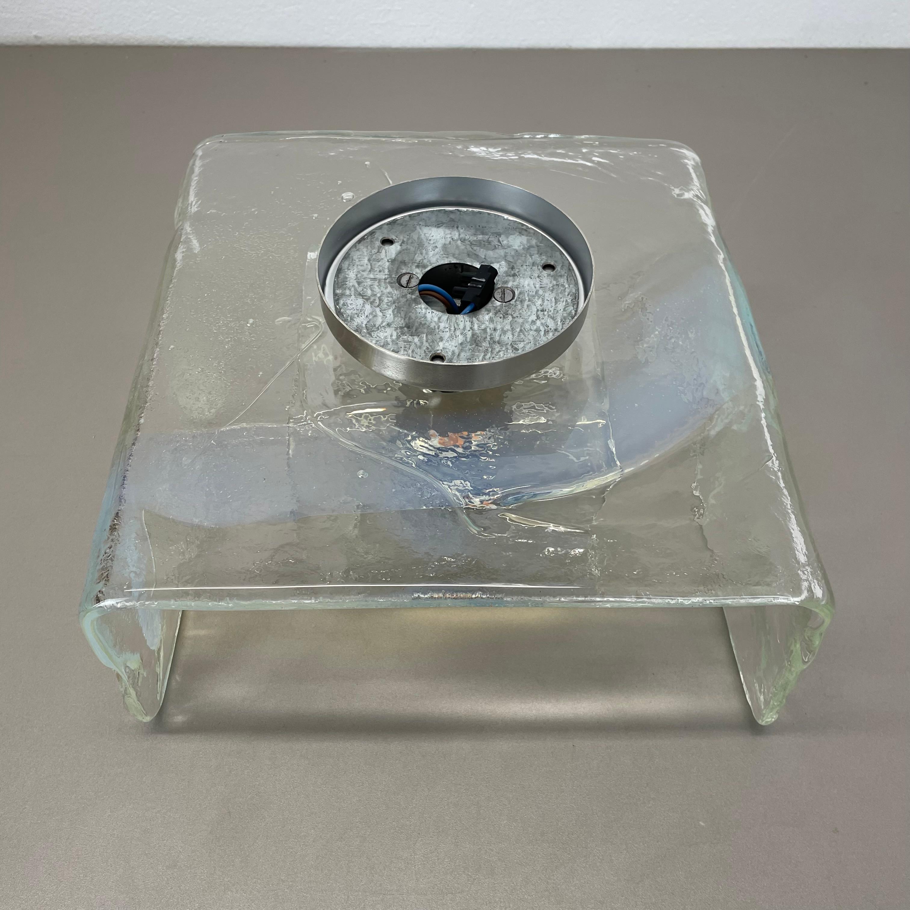 Grande applique murale en verre de Murano par CARLO NASON pour KALMAR Lights, 1970 en vente 12
