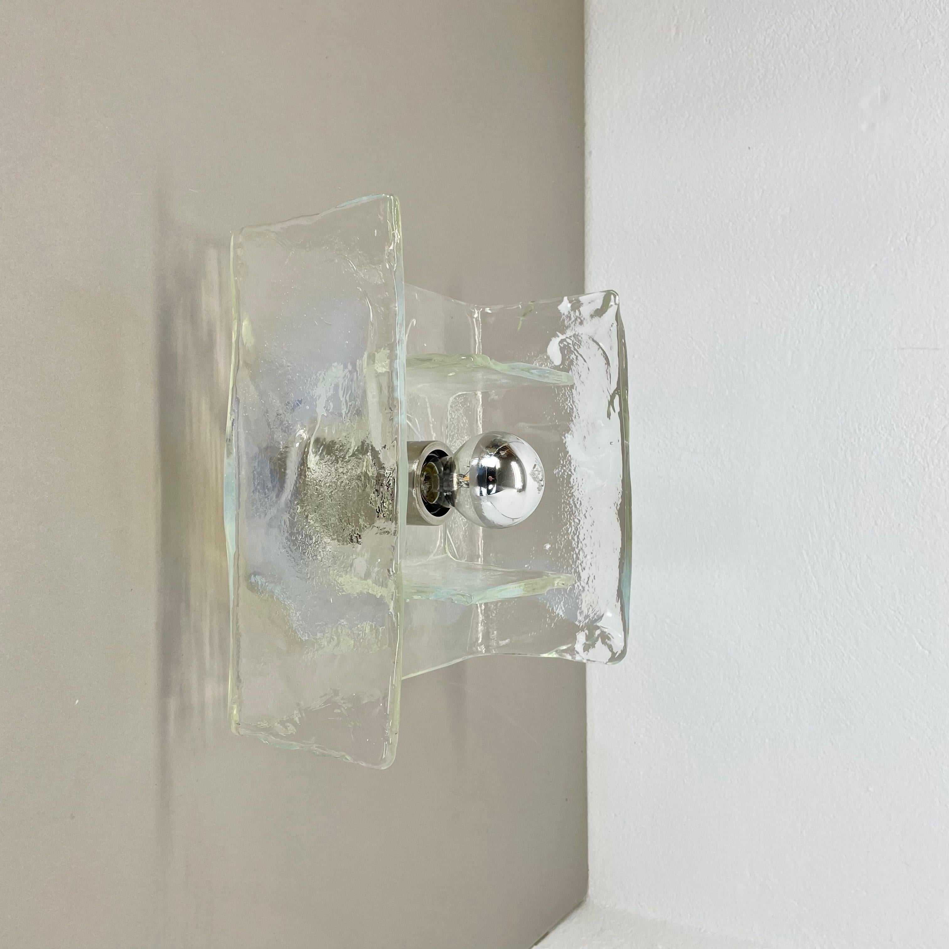 20ième siècle Grande applique murale en verre de Murano par CARLO NASON pour KALMAR Lights, 1970 en vente