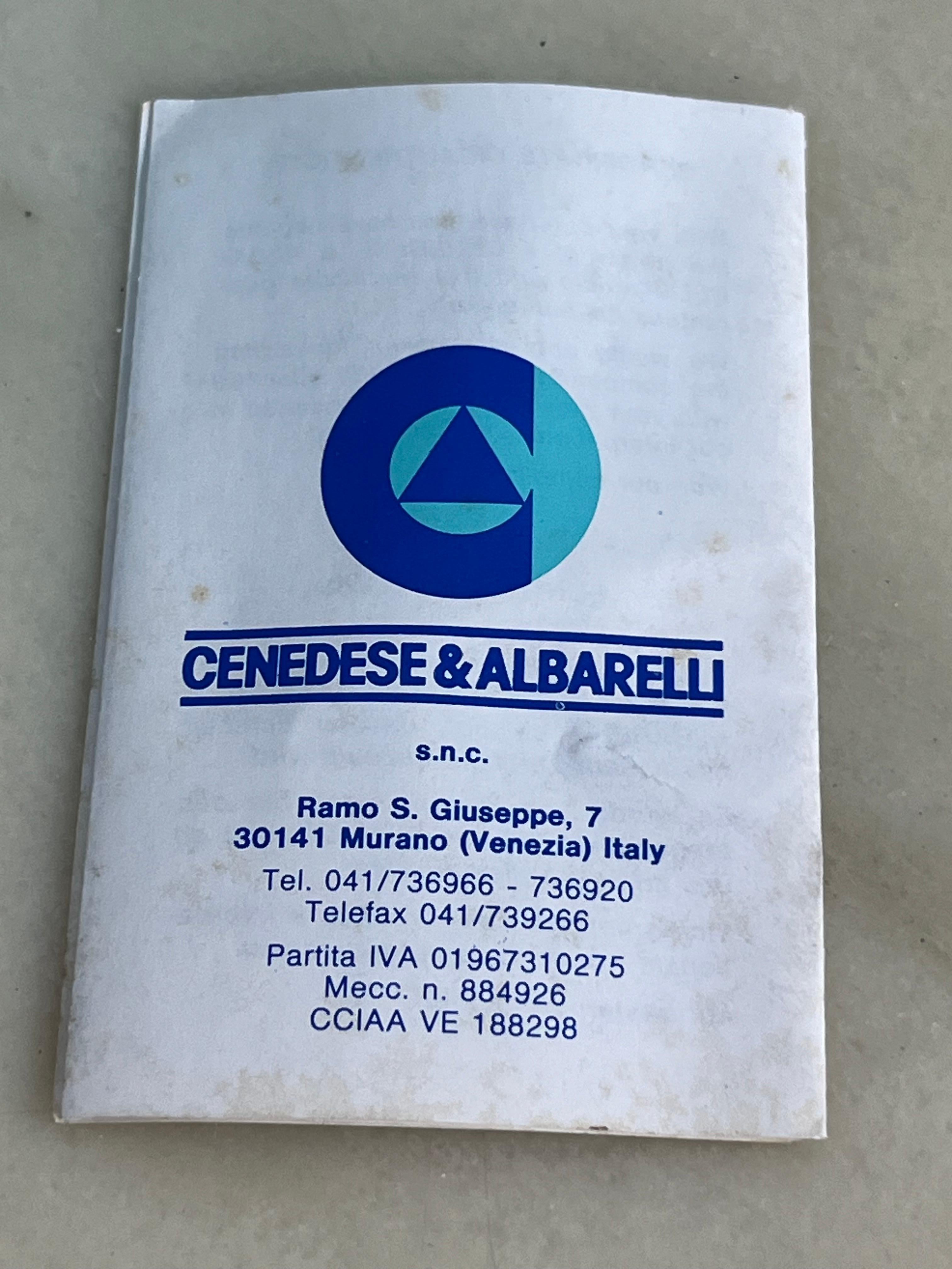 Grande centrotavola in vetro di Murano di Cenedese & Albarelli, anni '70 in vendita 4