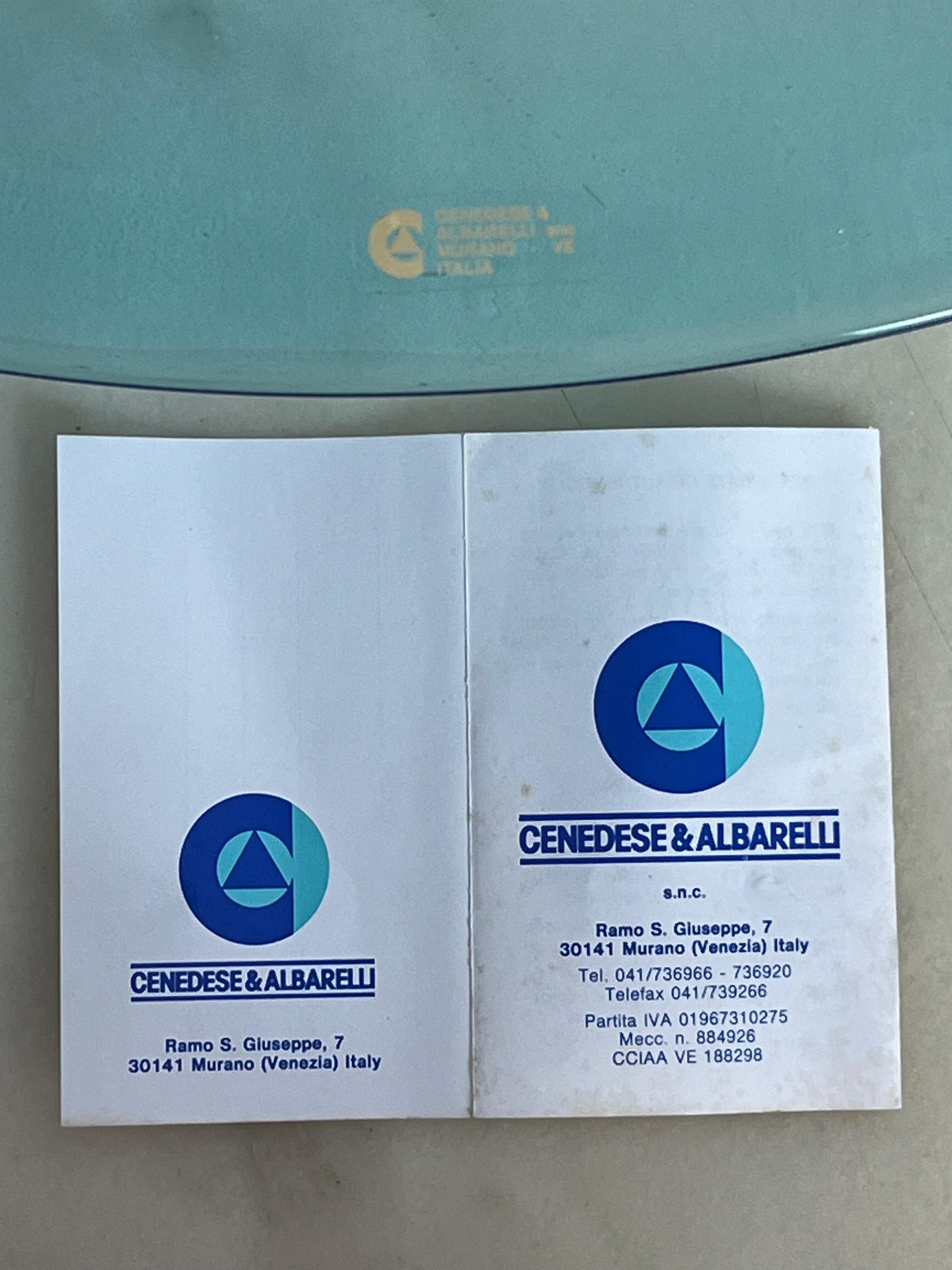 Grande centrotavola in vetro di Murano di Cenedese & Albarelli, anni '70 in vendita 6