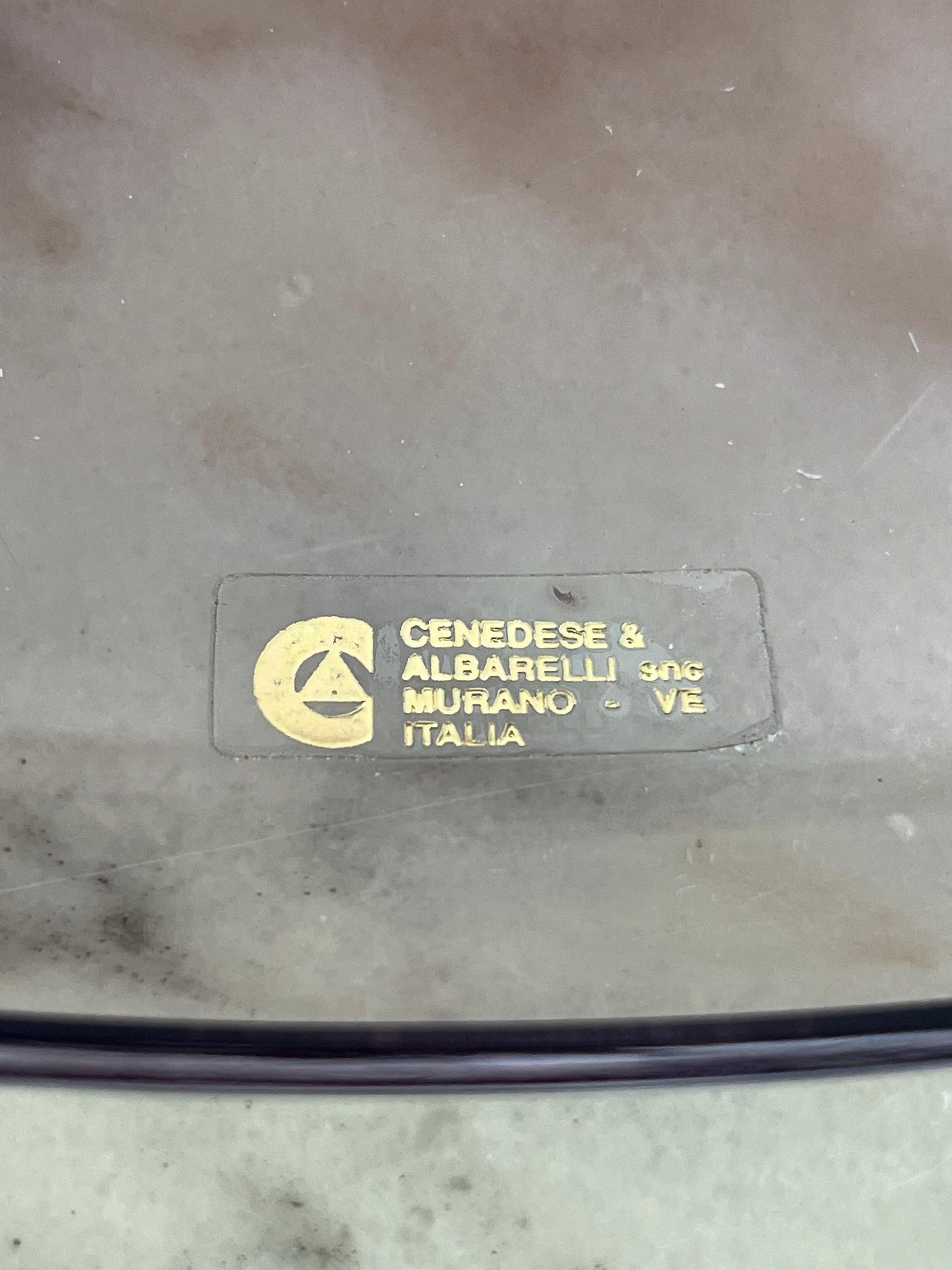 Italiano Grande centrotavola in vetro di Murano di Cenedese & Albarelli, anni '70 in vendita