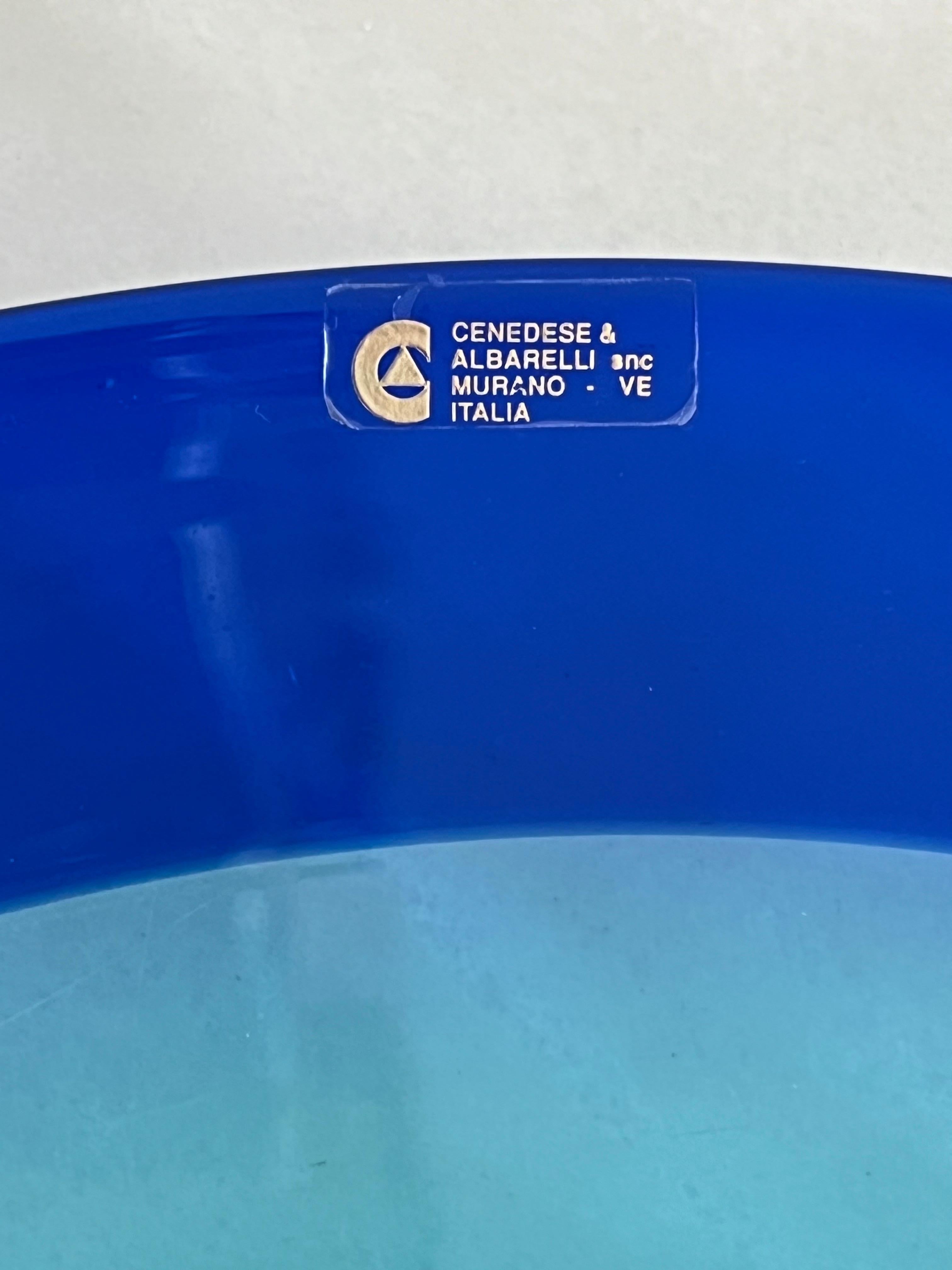 Italiano Grande centrotavola in vetro di Murano di Cenedese & Albarelli, anni '70 in vendita