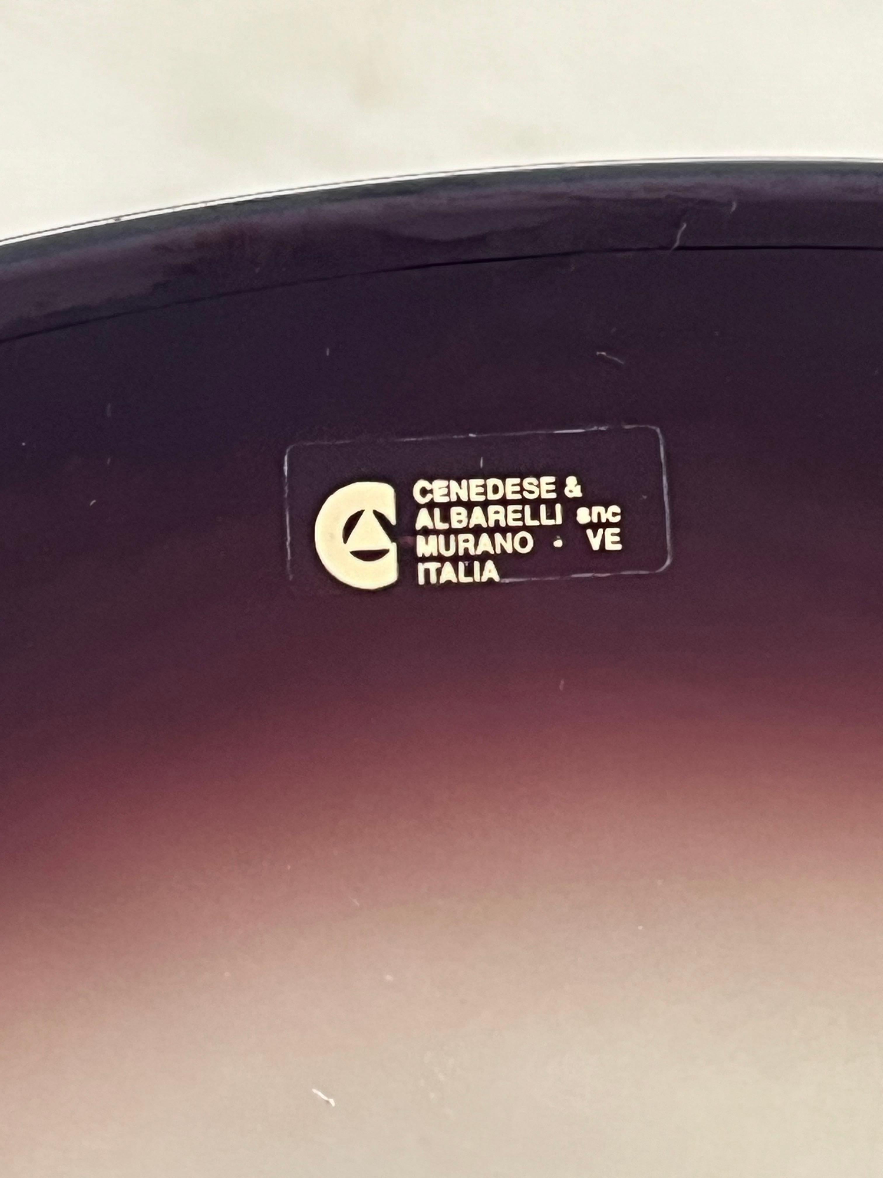 Italiano Grande centrotavola in vetro di Murano di Cenedese & Albarelli, anni '70 in vendita