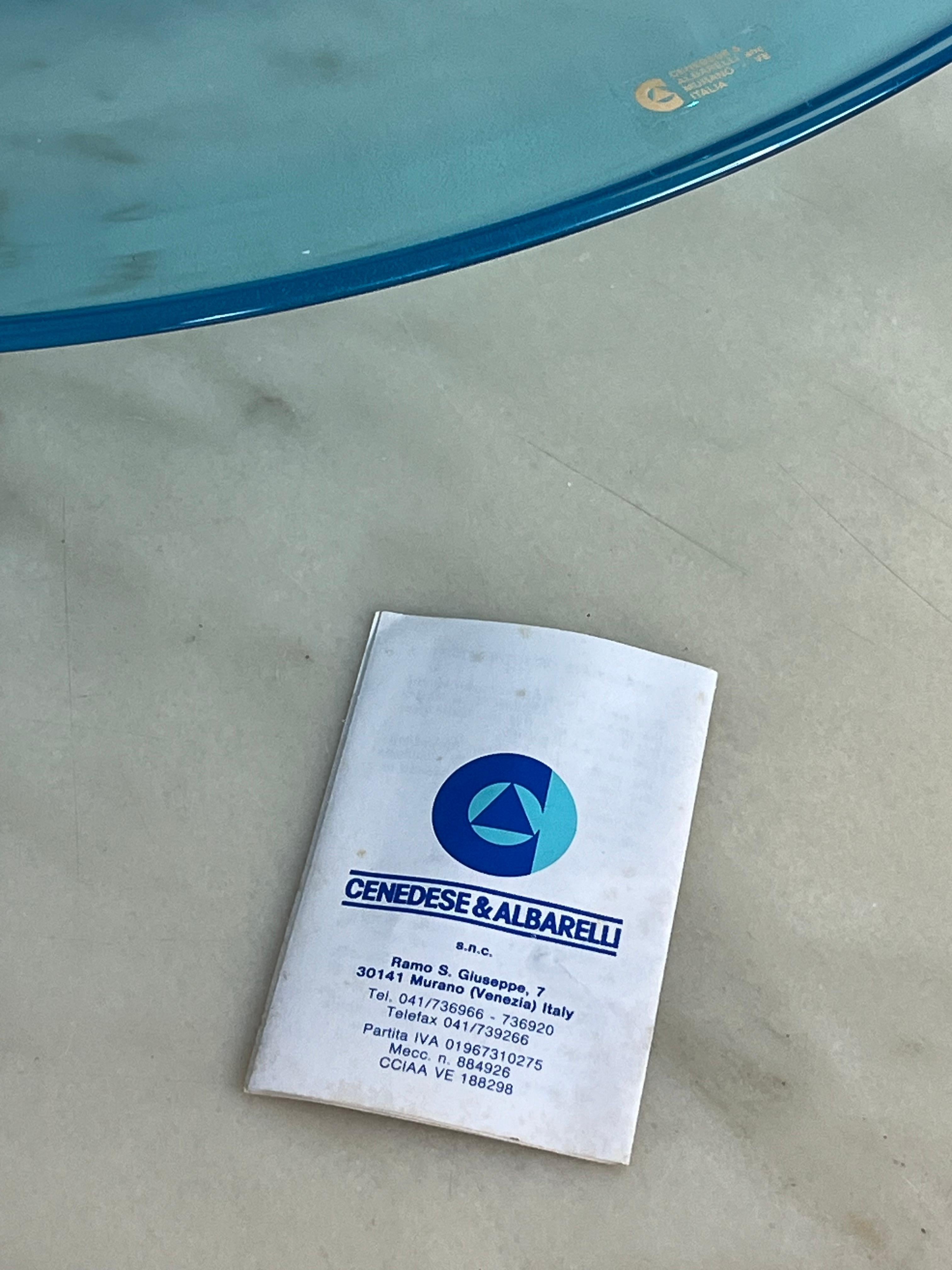 Grande centrotavola in vetro di Murano di Cenedese & Albarelli, anni '70 in vendita 3
