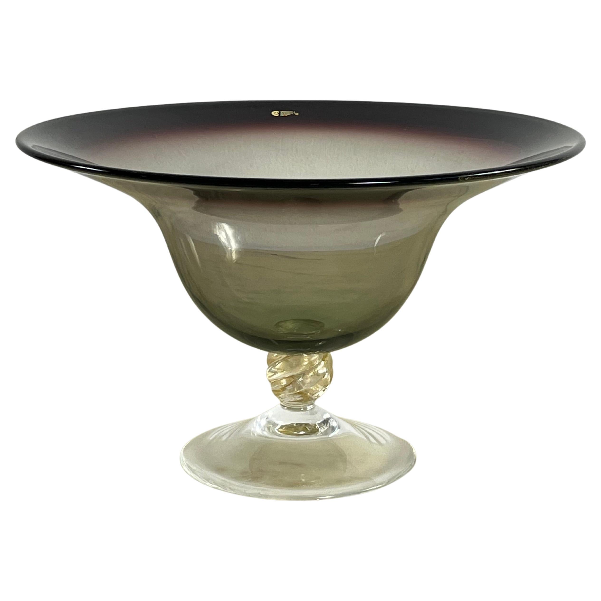 Grande centrotavola in vetro di Murano di Cenedese & Albarelli, anni '70