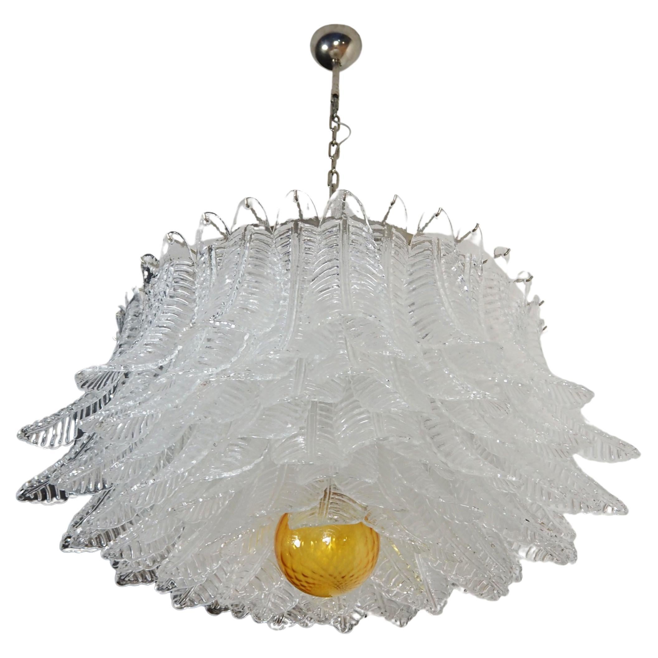 Large Murano glass Chandelier -100 clear Felci glasses