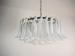 Large Murano glass Chandelier -101 white lattimo Murano glass