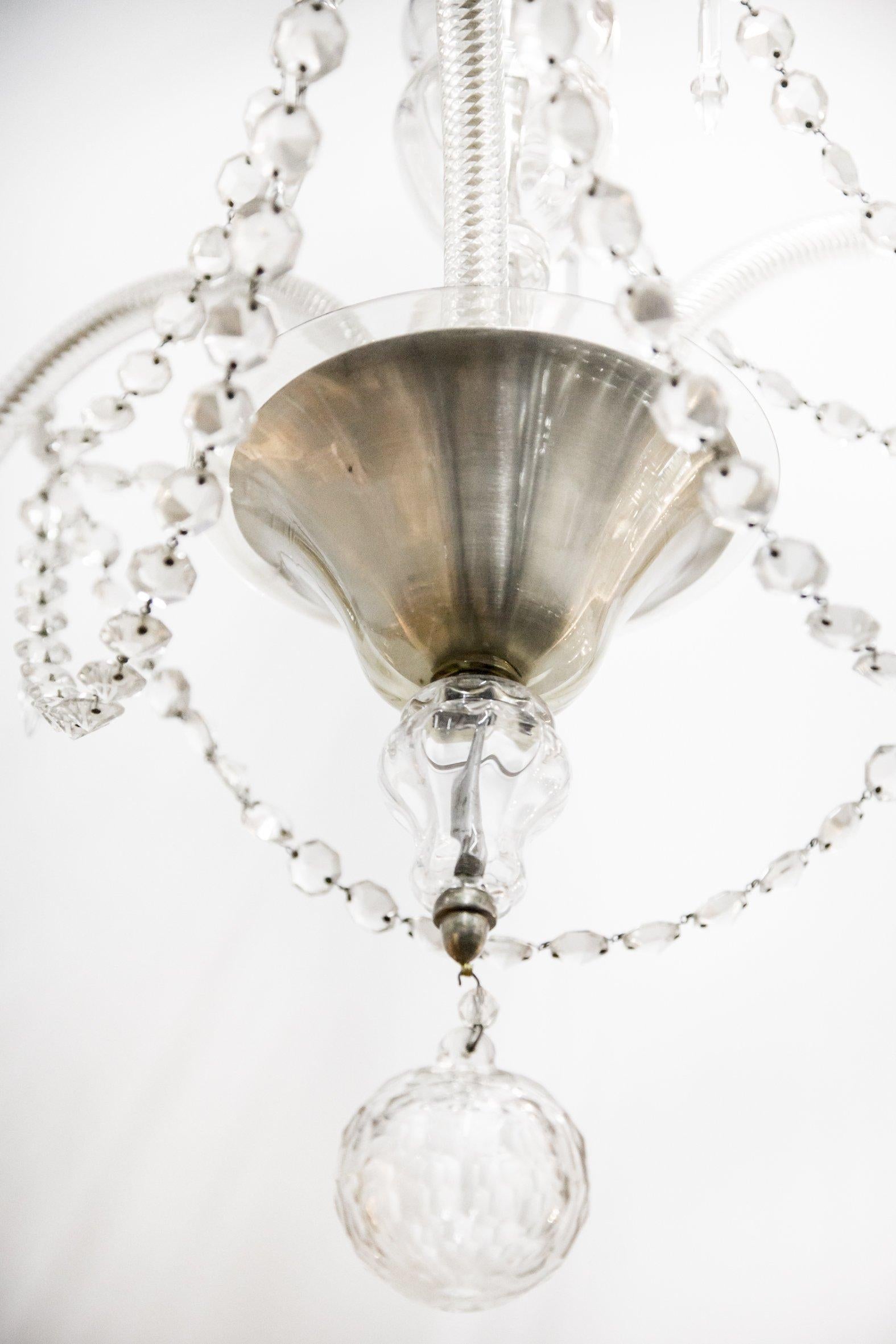 Large Murano Glass Chandelier, 1970s In Good Condition In Budapest, HU