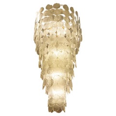 Vintage Large Murano glass chandelier, 1970s
