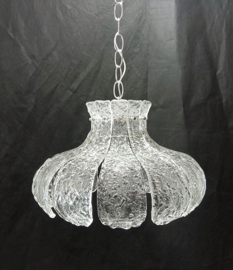Grand lustre en verre de Murano par Carlo Nason pour Mazzega, Italie, années 1960