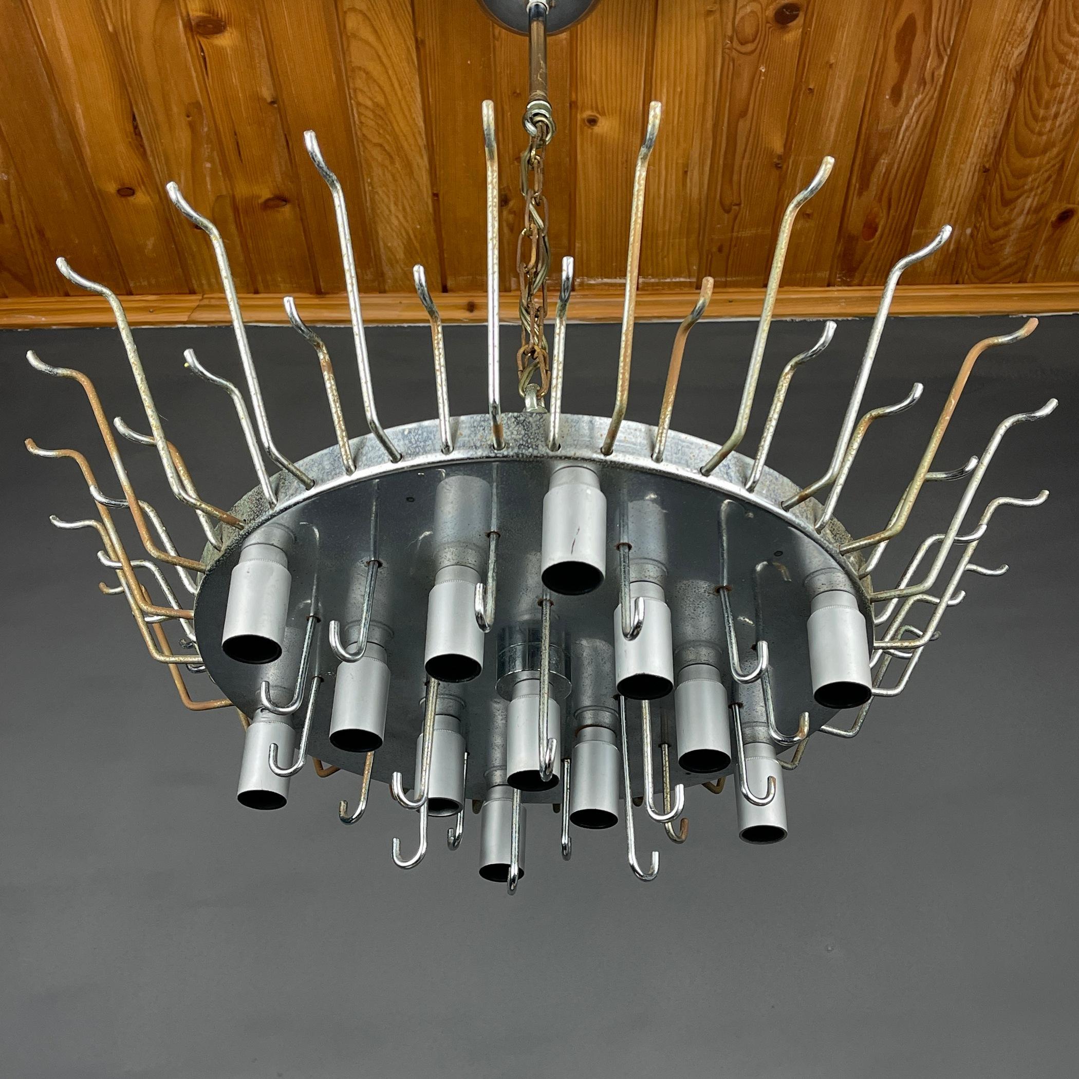 Large Murano glass chandelier by La Murrina Italy 1970s For Sale 3
