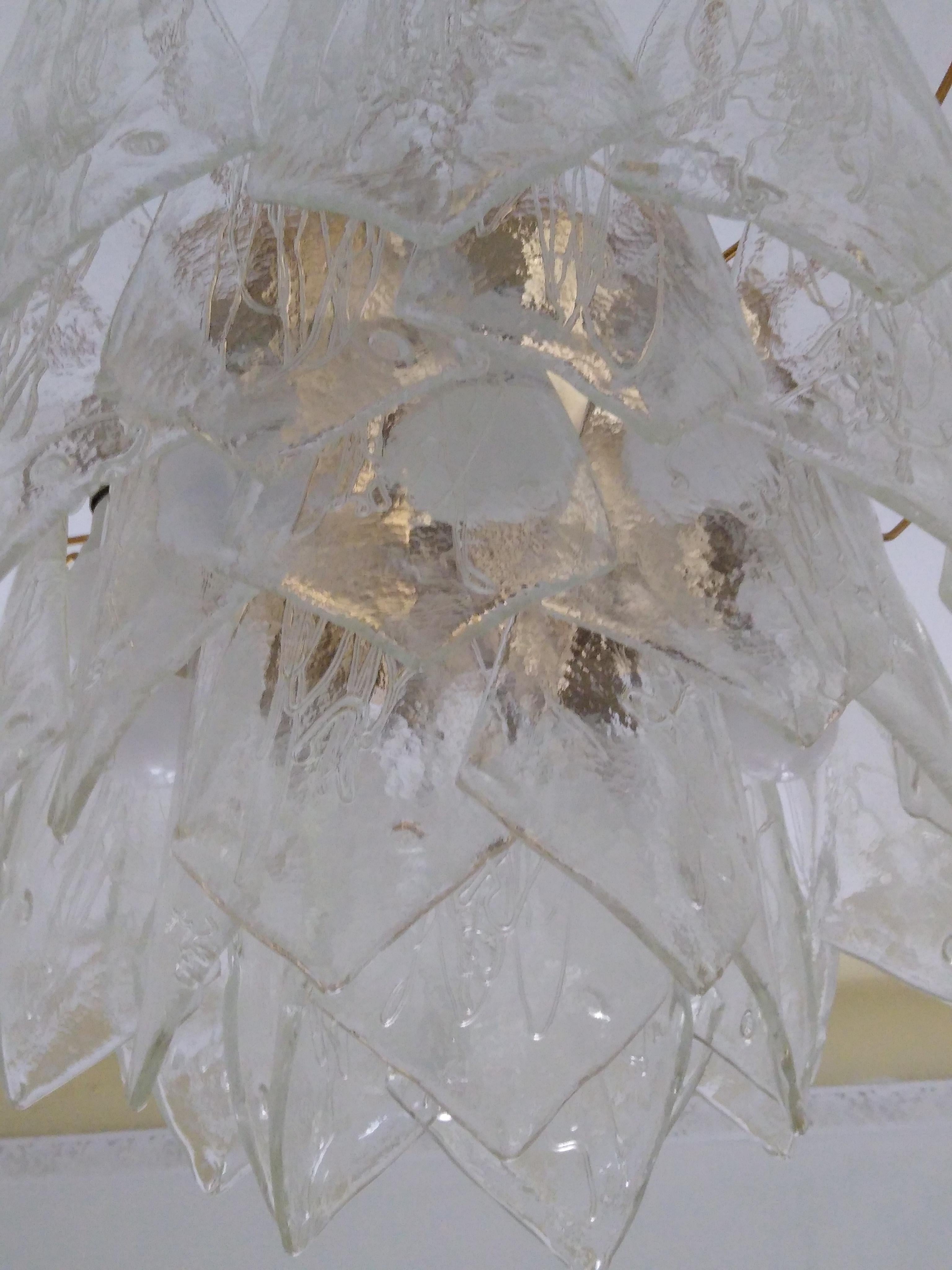 Italiano Grande lampadario in vetro di Murano di La Murrina, Italia anni '80 in vendita