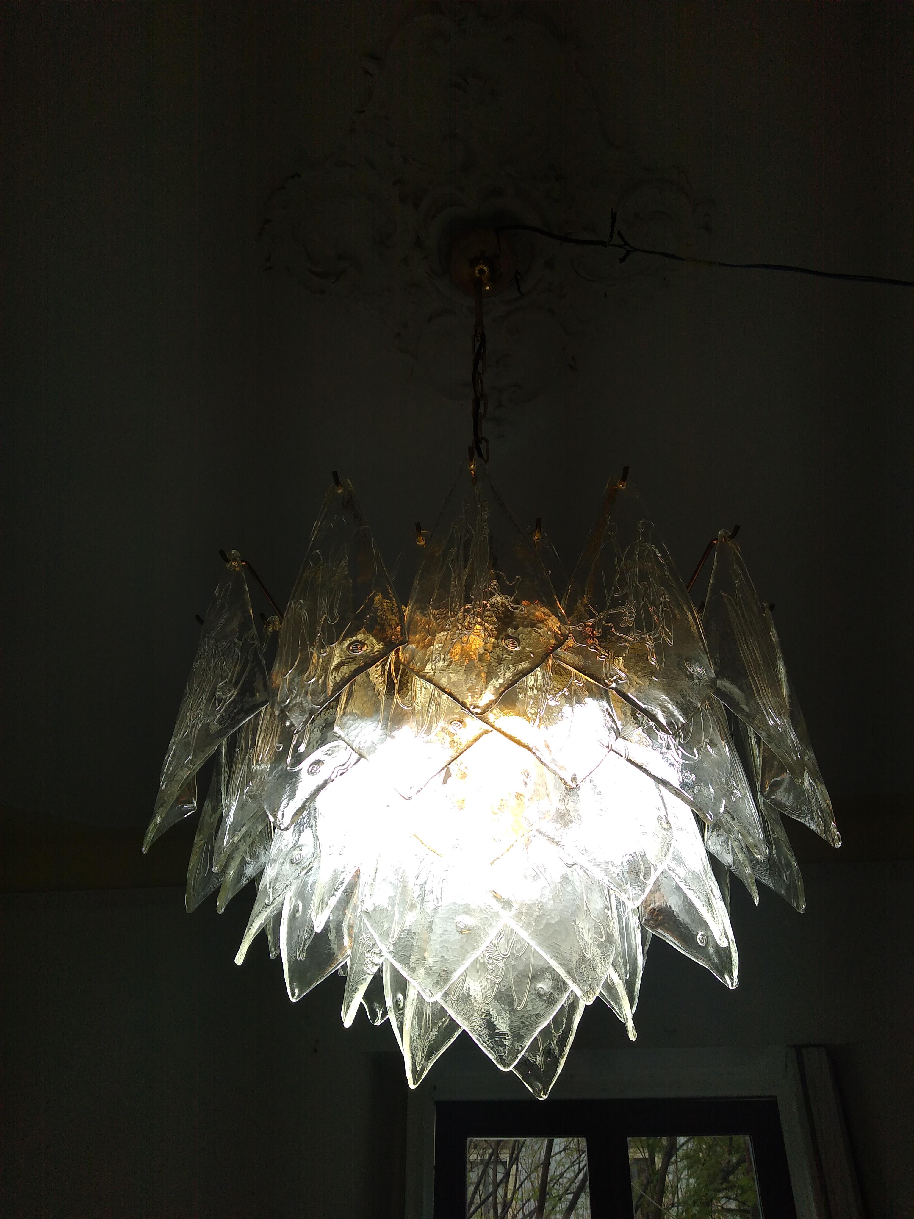 Grande lampadario in vetro di Murano di La Murrina, Italia anni '80 In condizioni buone in vendita a Catania, IT