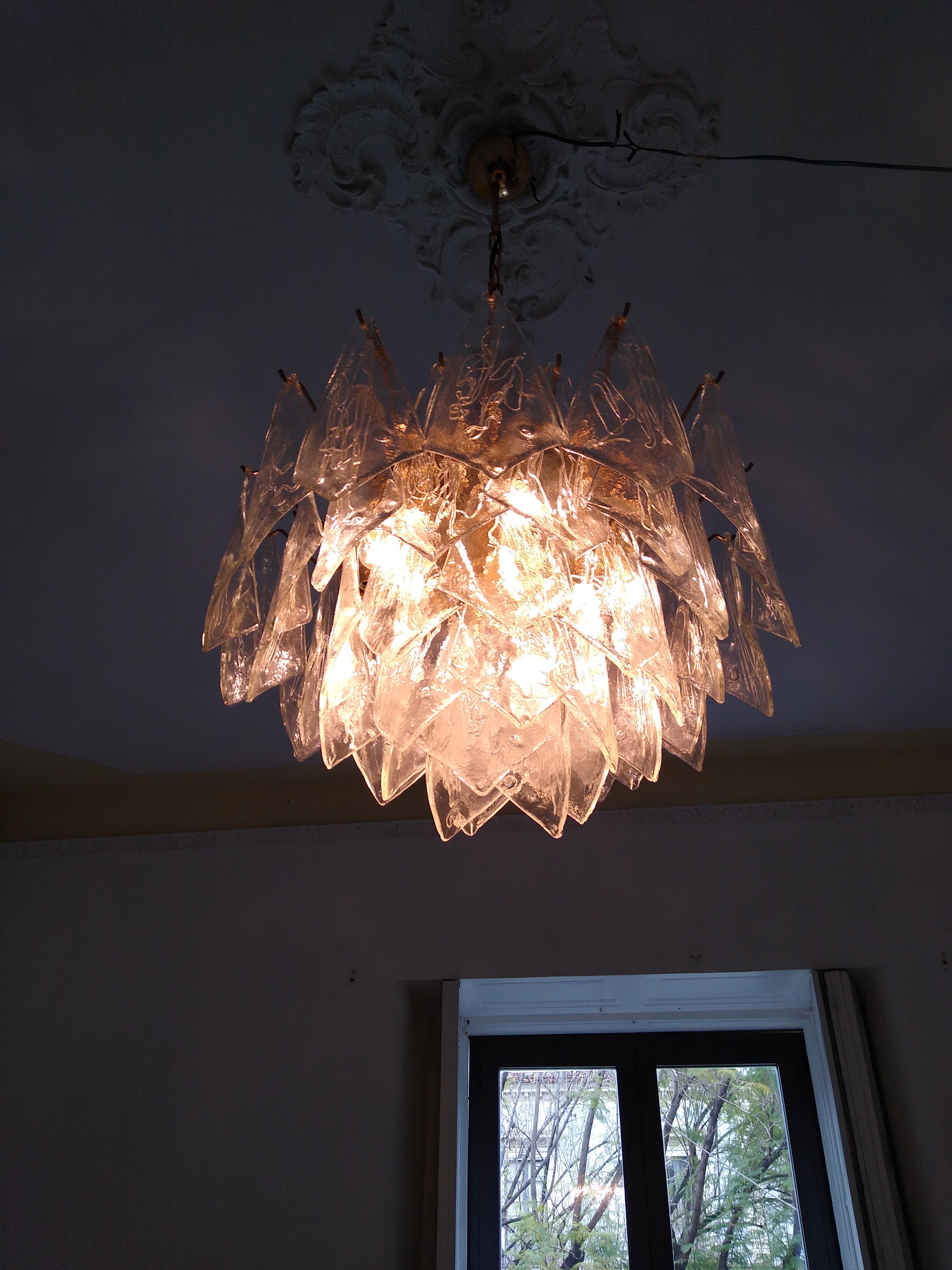 Vetro di Murano Grande lampadario in vetro di Murano di La Murrina, Italia anni '80 in vendita