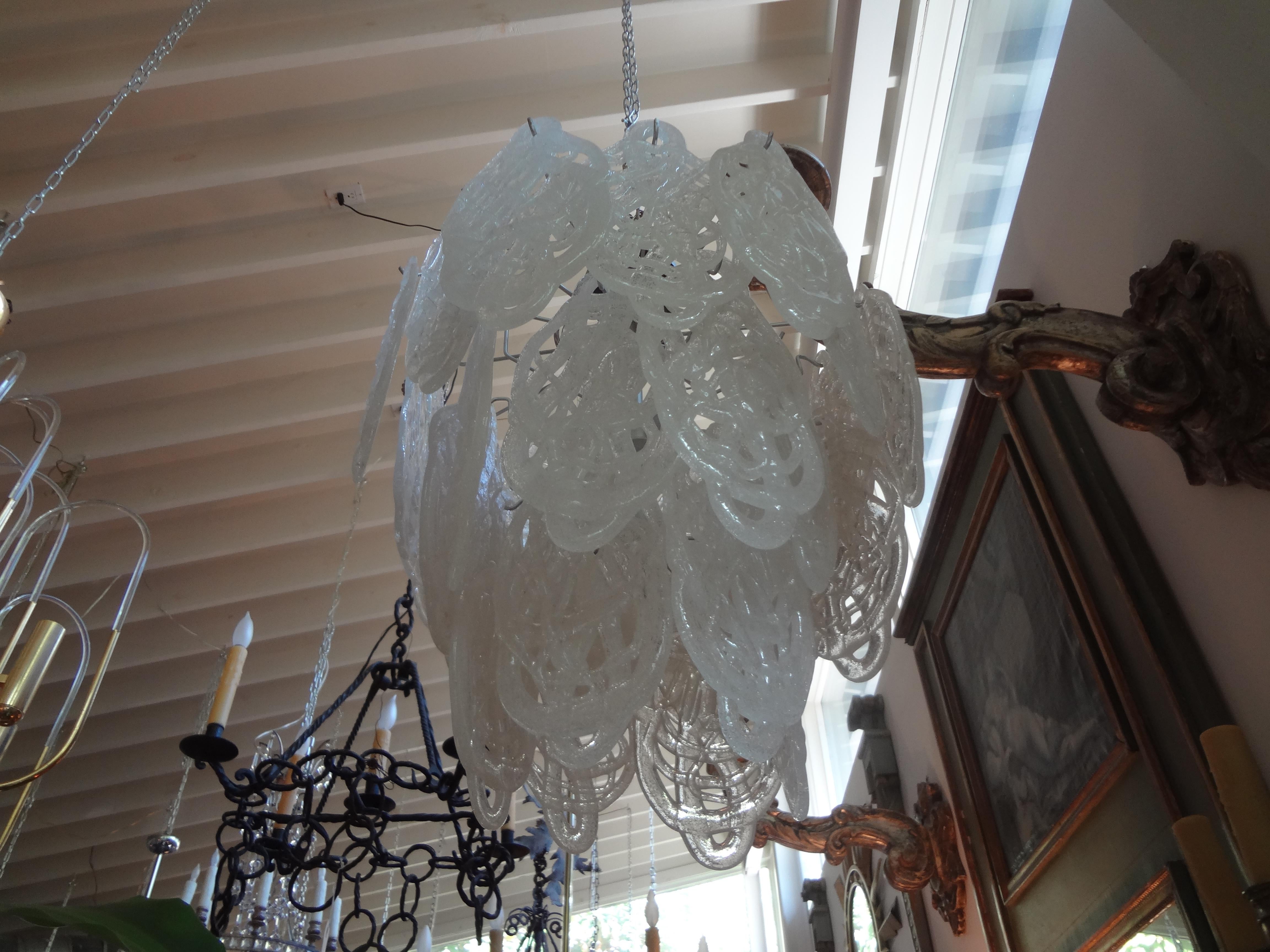 Large Murano Glass Chandelier by Mazzega 1