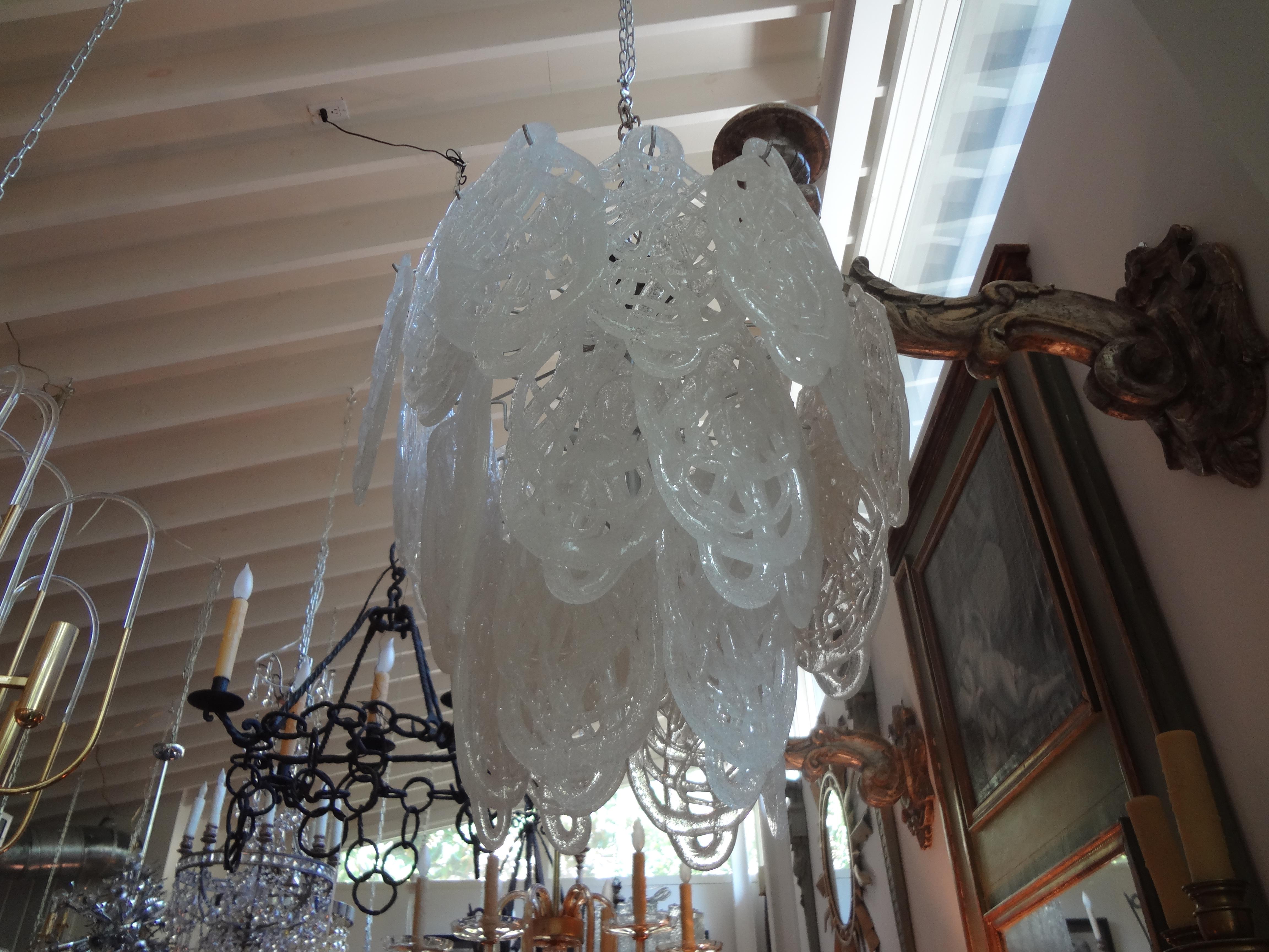 Large Murano Glass Chandelier by Mazzega 2