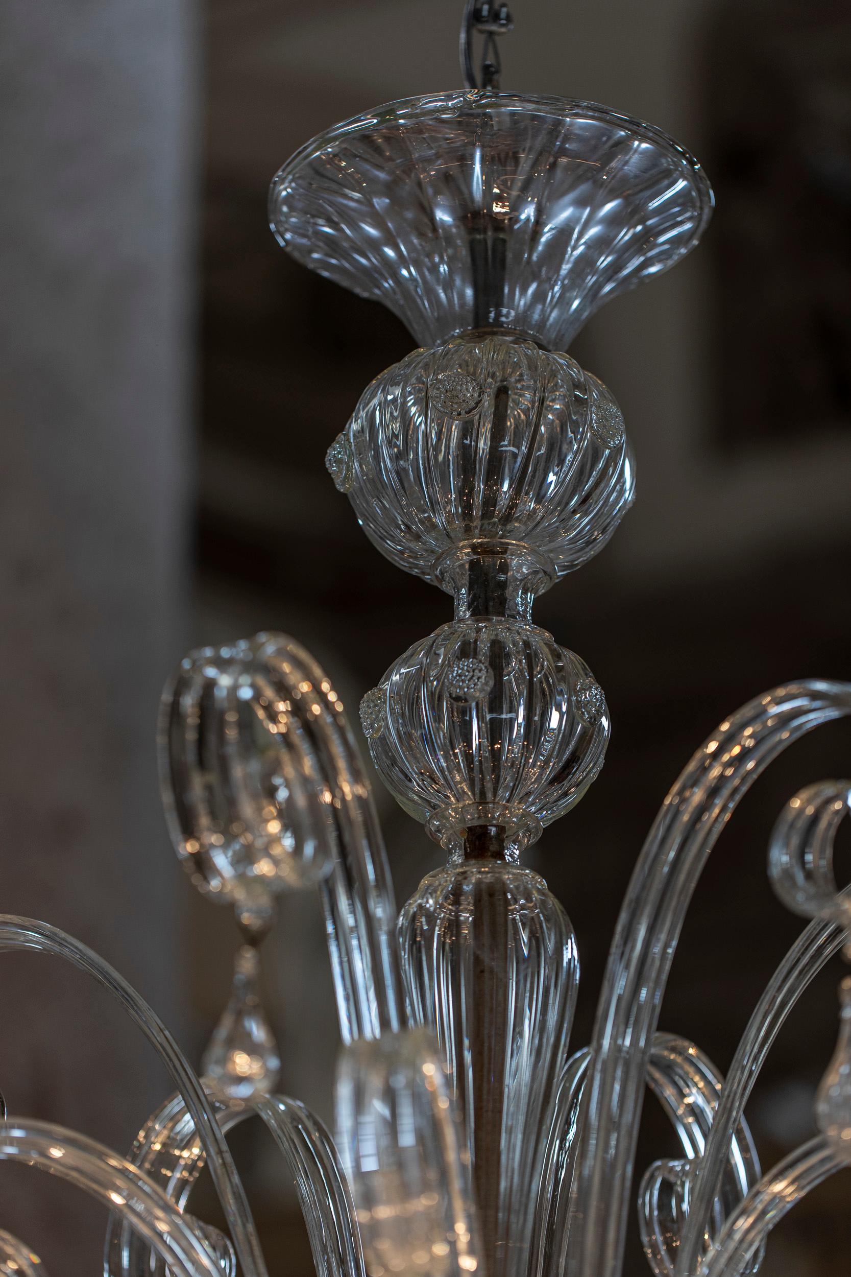 Large Murano Glass Chandelier 4