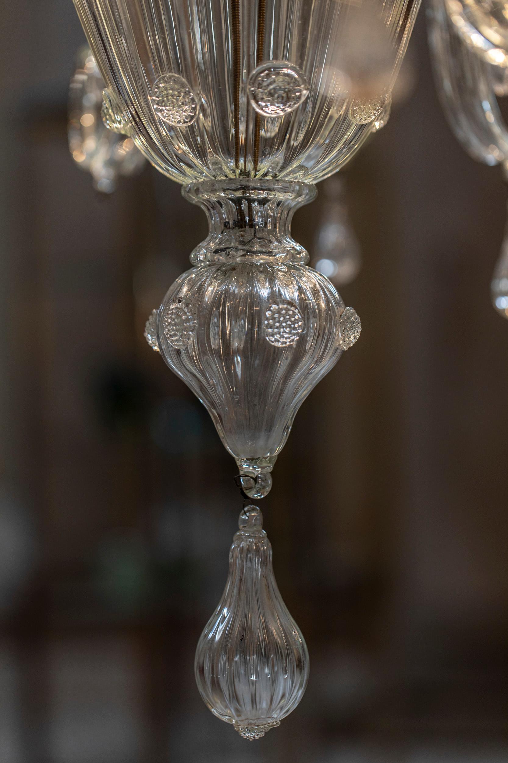 Large Murano Glass Chandelier 8