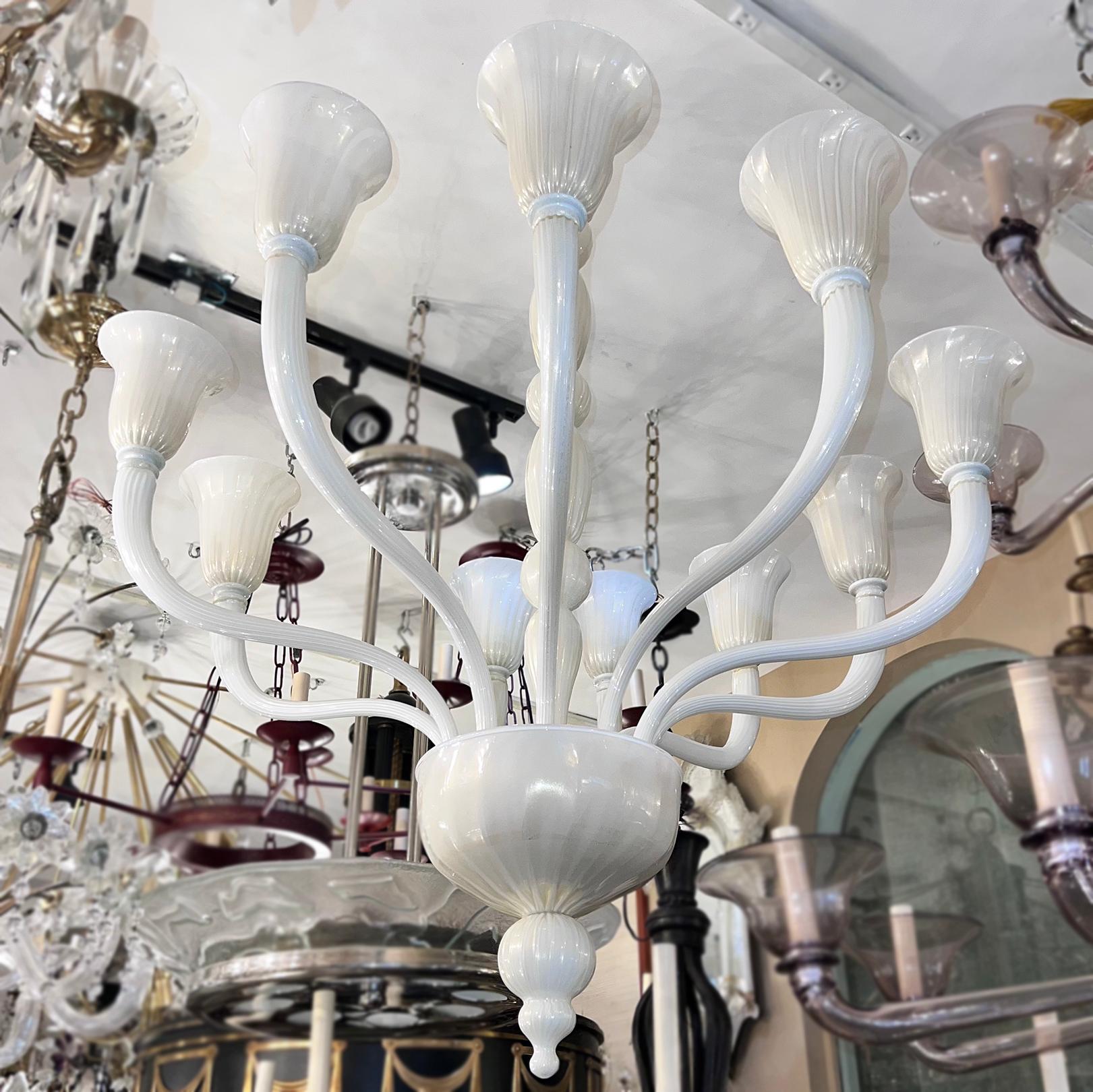 Large Murano Glass Chandelier For Sale 2