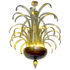 Vintage Large Murano Glass Chandelier